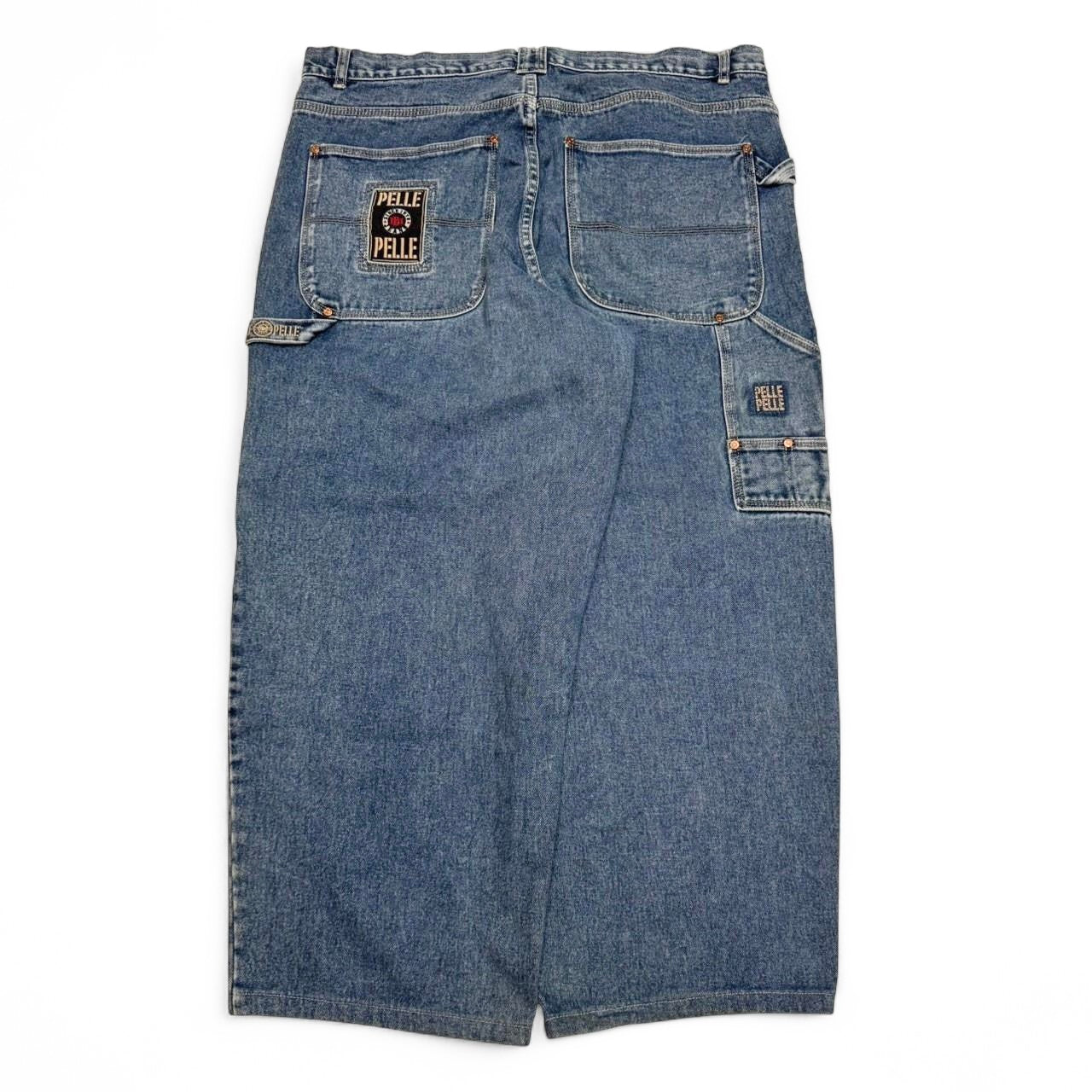 90s Pelle Pelle Embroidered Baggy Jeans (40x29)