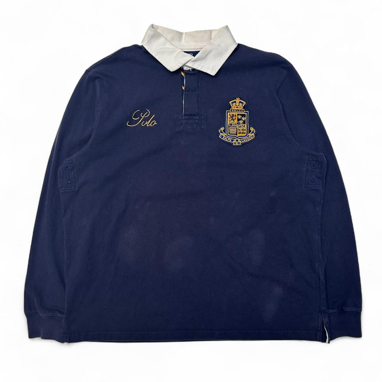 Vintage Polo Ralph Lauren Long Sleeve Numbered Polo Tee (XXL)