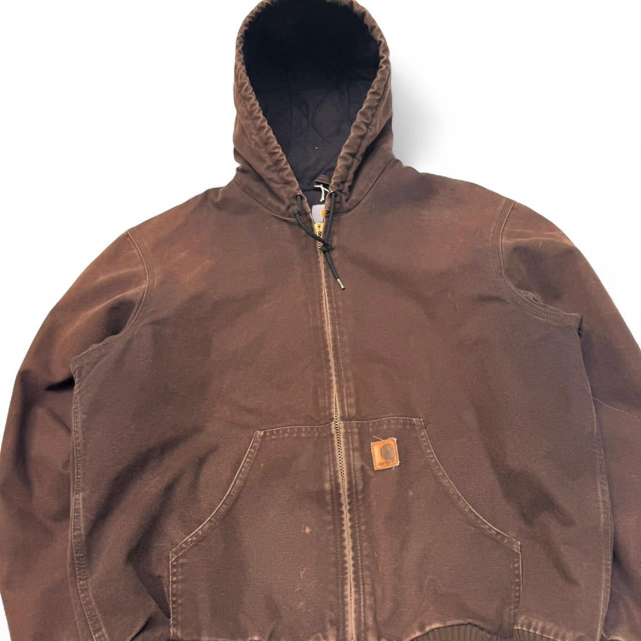 Brown Carhartt Hooded Jacket J130 DKB (M)