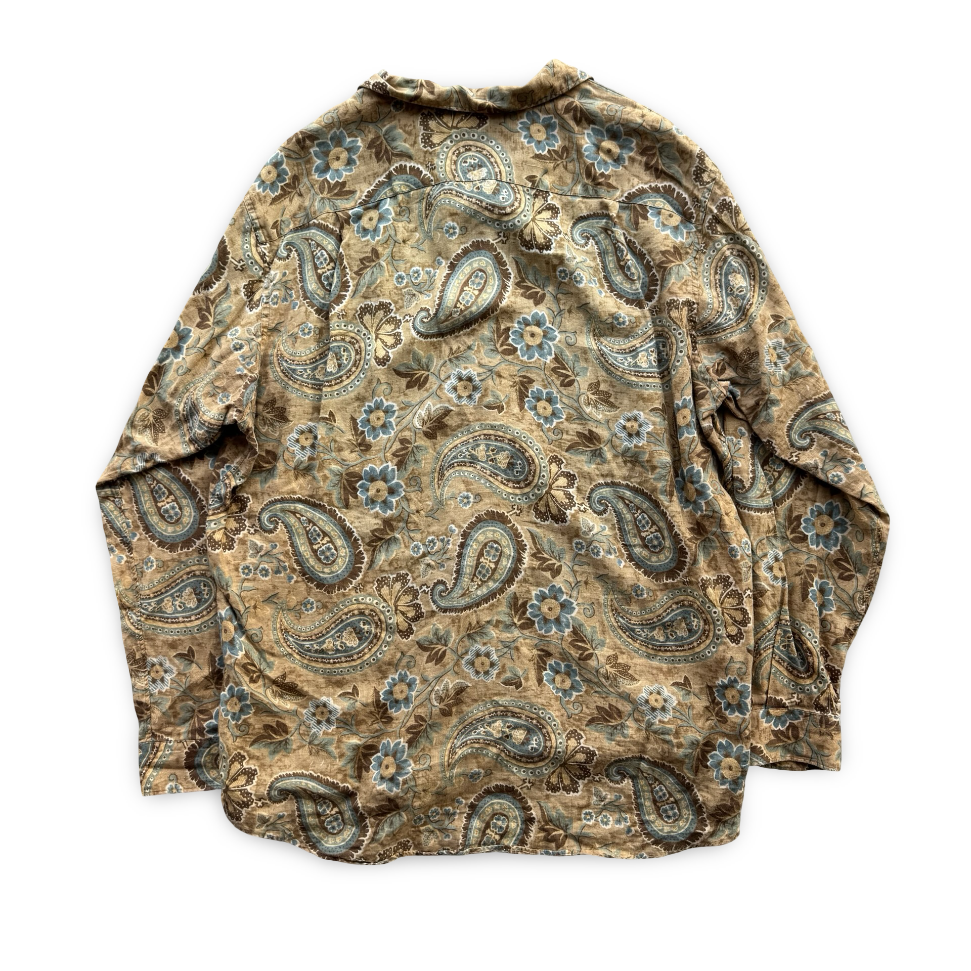 Vintage Ralph Lauren Linen Paisley Shirt (XL)