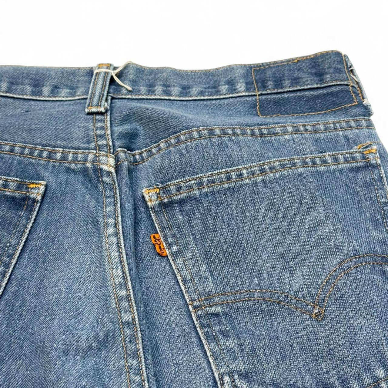 1970s Orange Tab Bootcut Jeans (32x28)