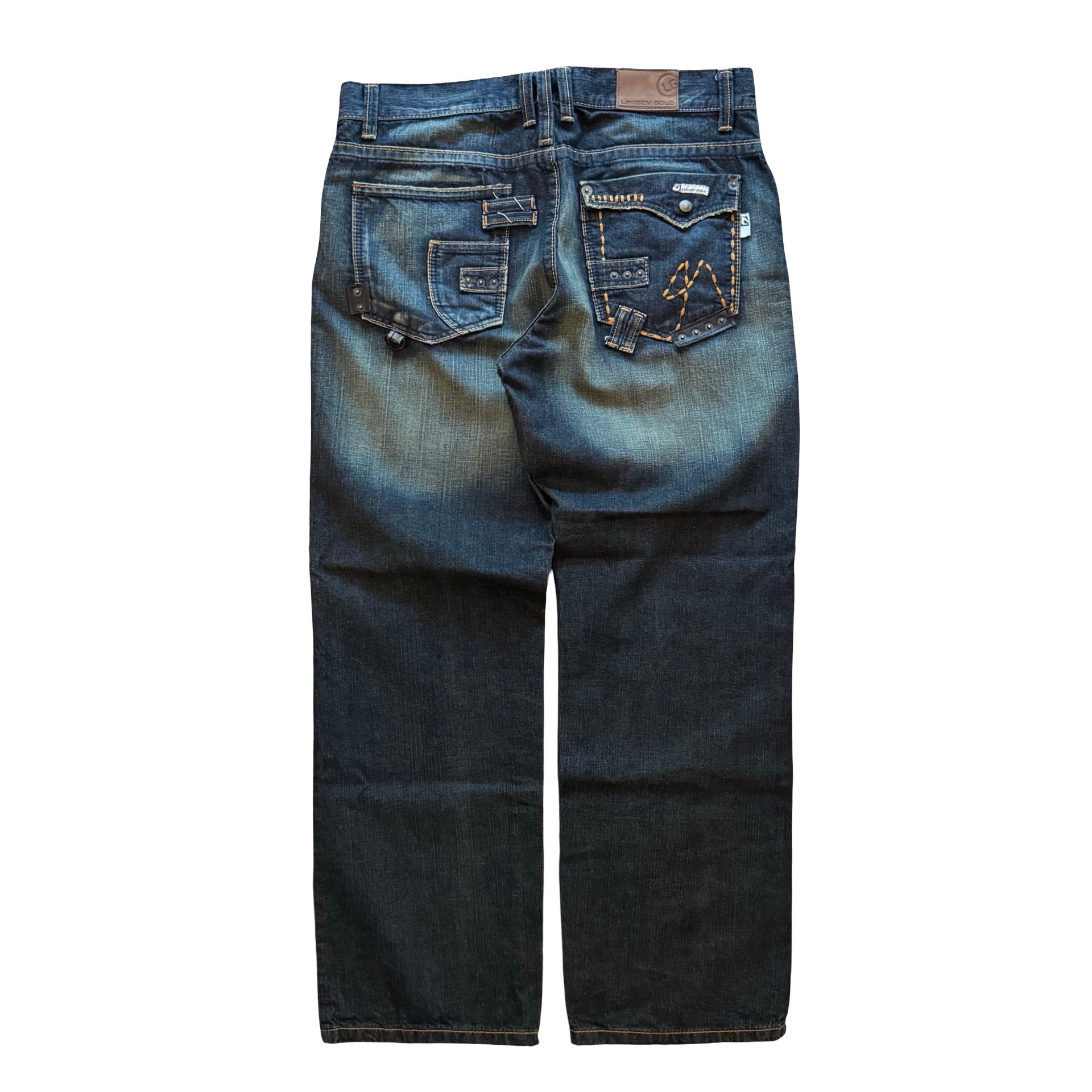 2000s Legacy Gold Embroidered Jeans (38x33)