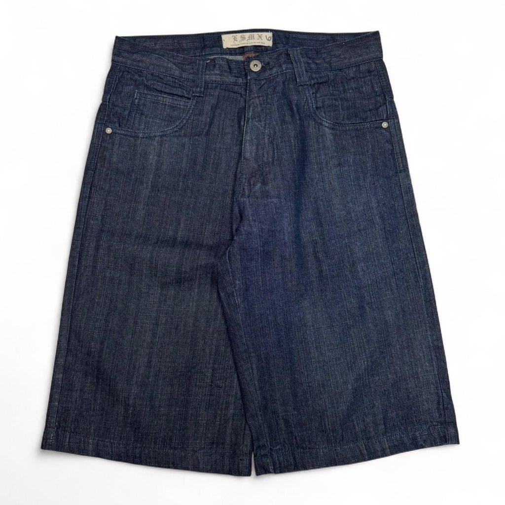 2000s BSMX Baggy Embroidered Jean Shorts (34)