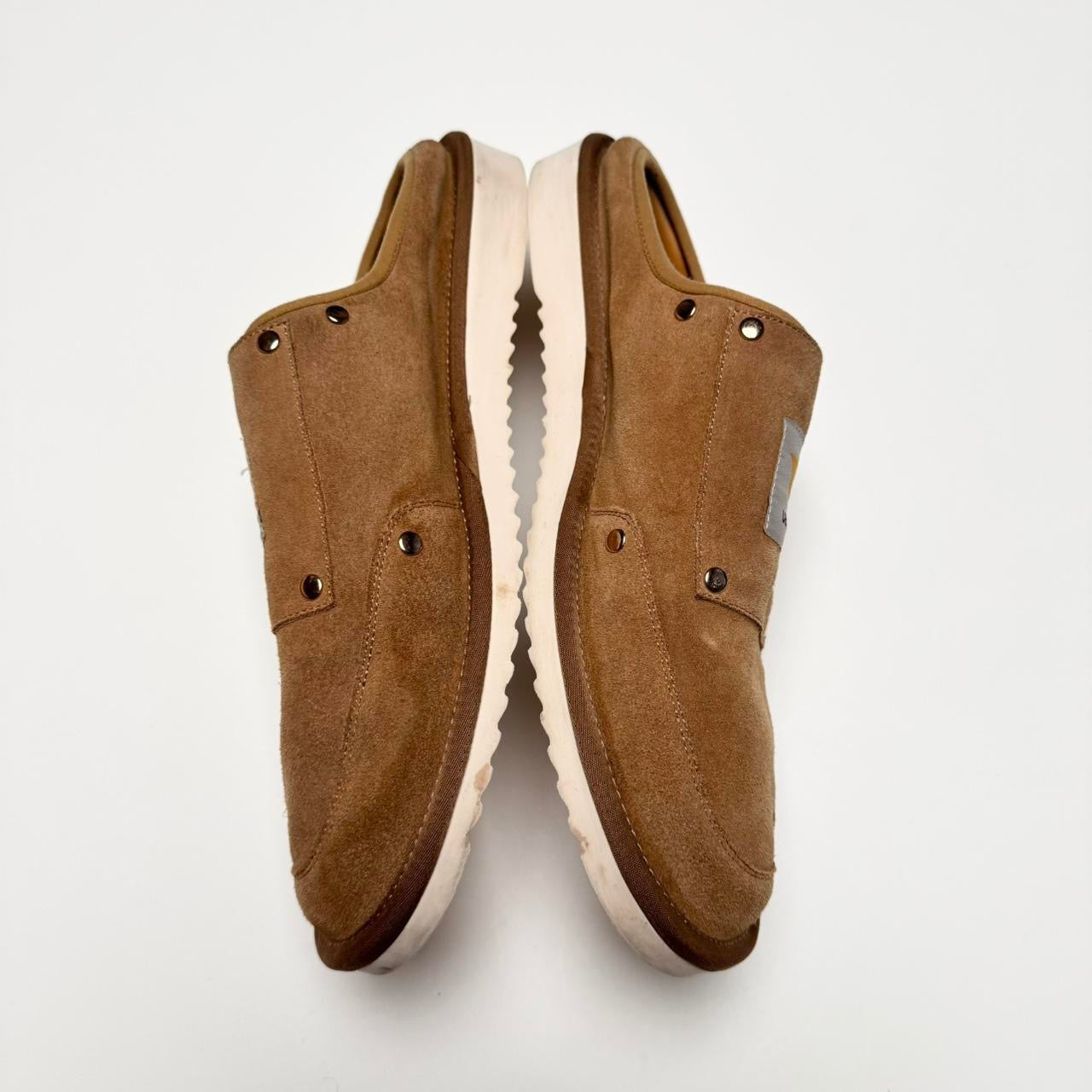 Vandy The Pink Tan Suede Construction Mules (12)