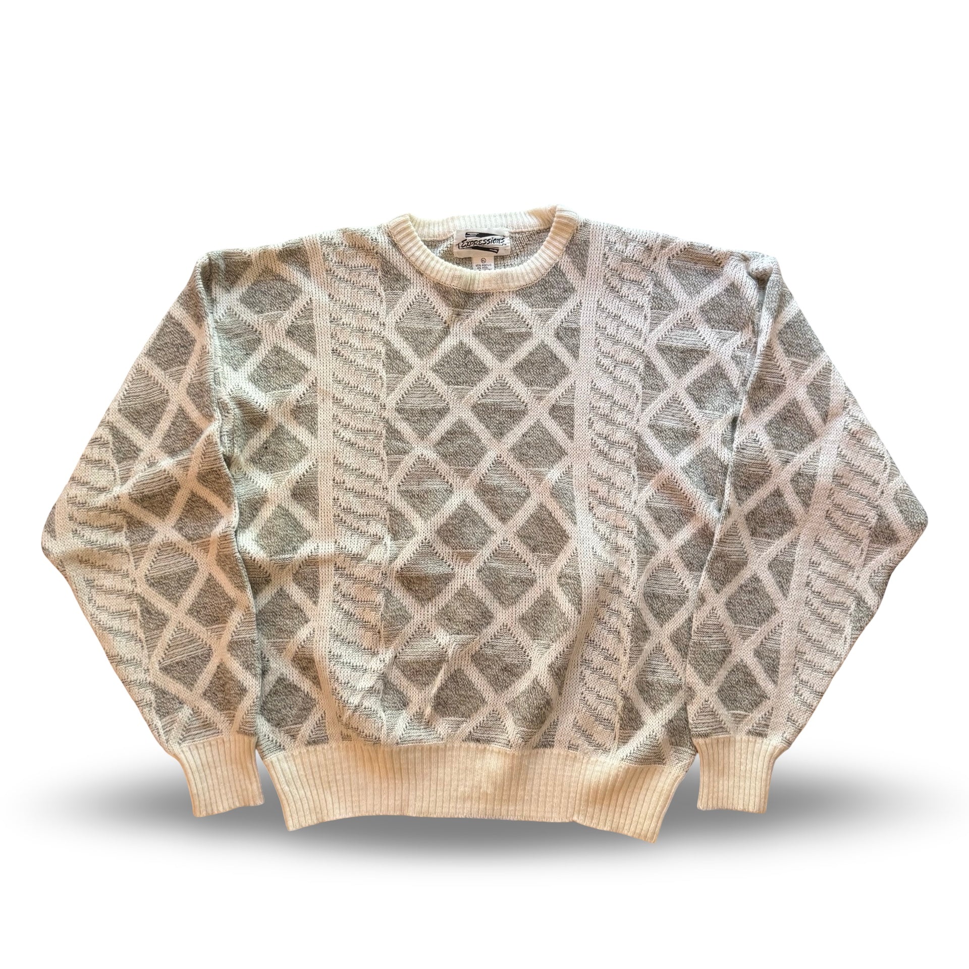 90s Expressions Knit Sweater (XL)