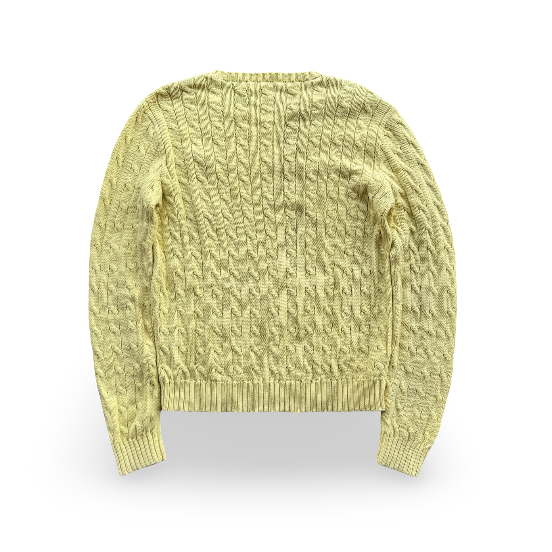 Women’s Ralph Lauren Yellow Cable Knit Sweater (XL)