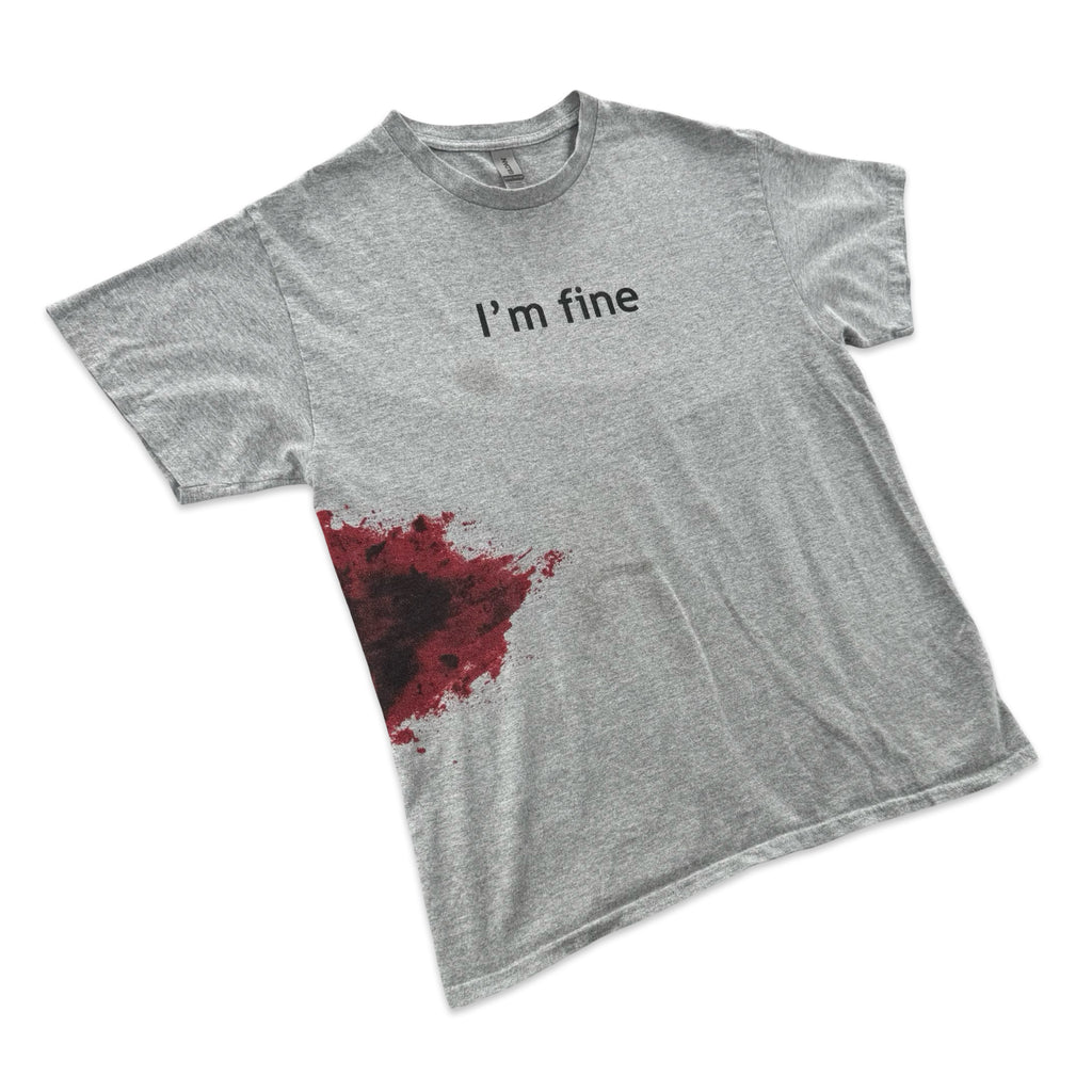 Grey “I’m Fine” Gag Tee (L)