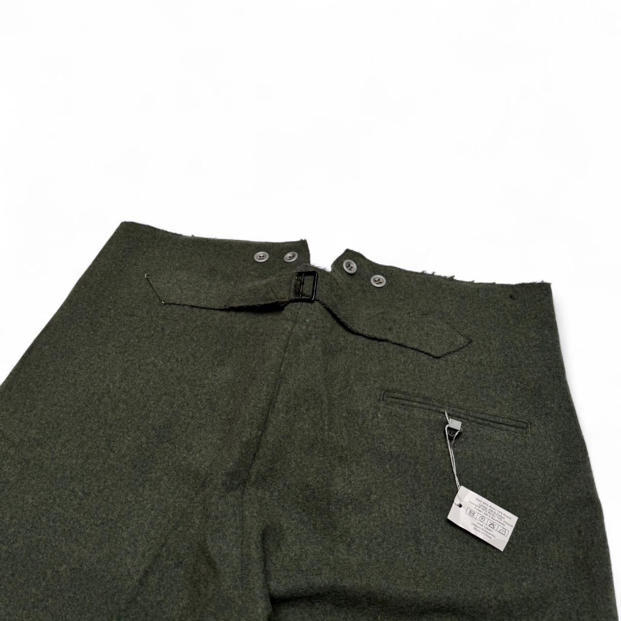 Olive Green Wool Buckle-back Pants (34-38x32)