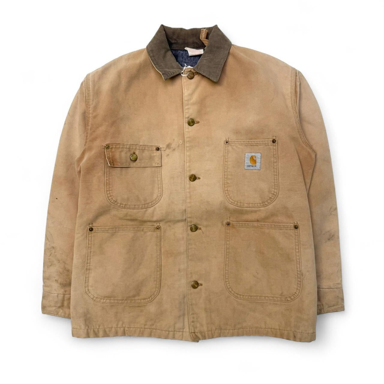 1980s Sand Blanket Lined Carhartt Chore Jacket (40/M)