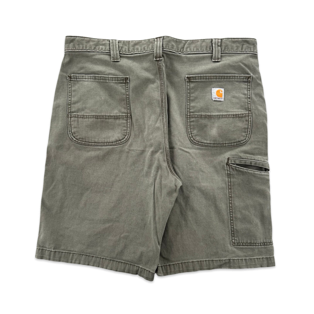 Faded Green Carhartt Carpenter Shorts (38)