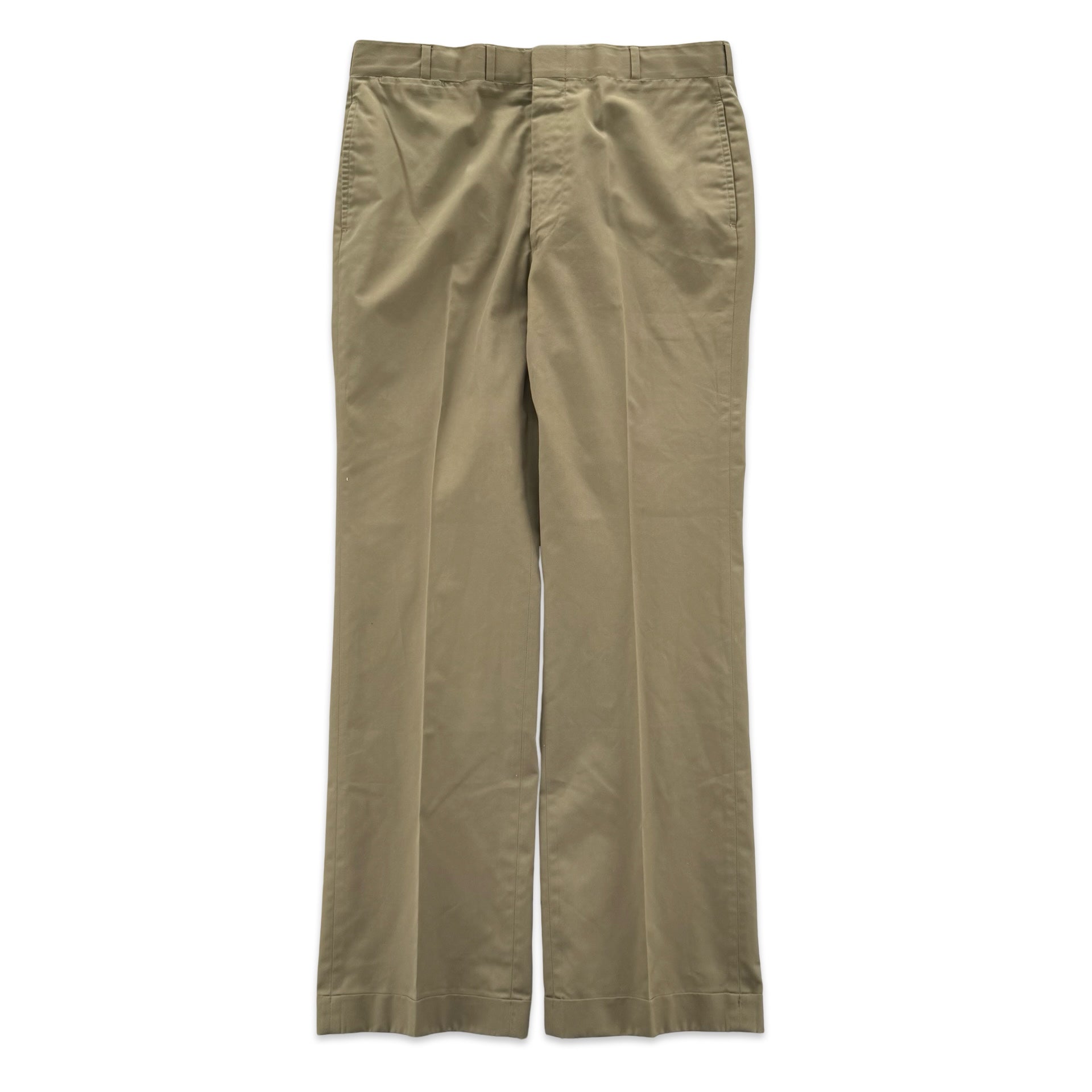 1970’s Poplin Khaki Trousers (34x32)