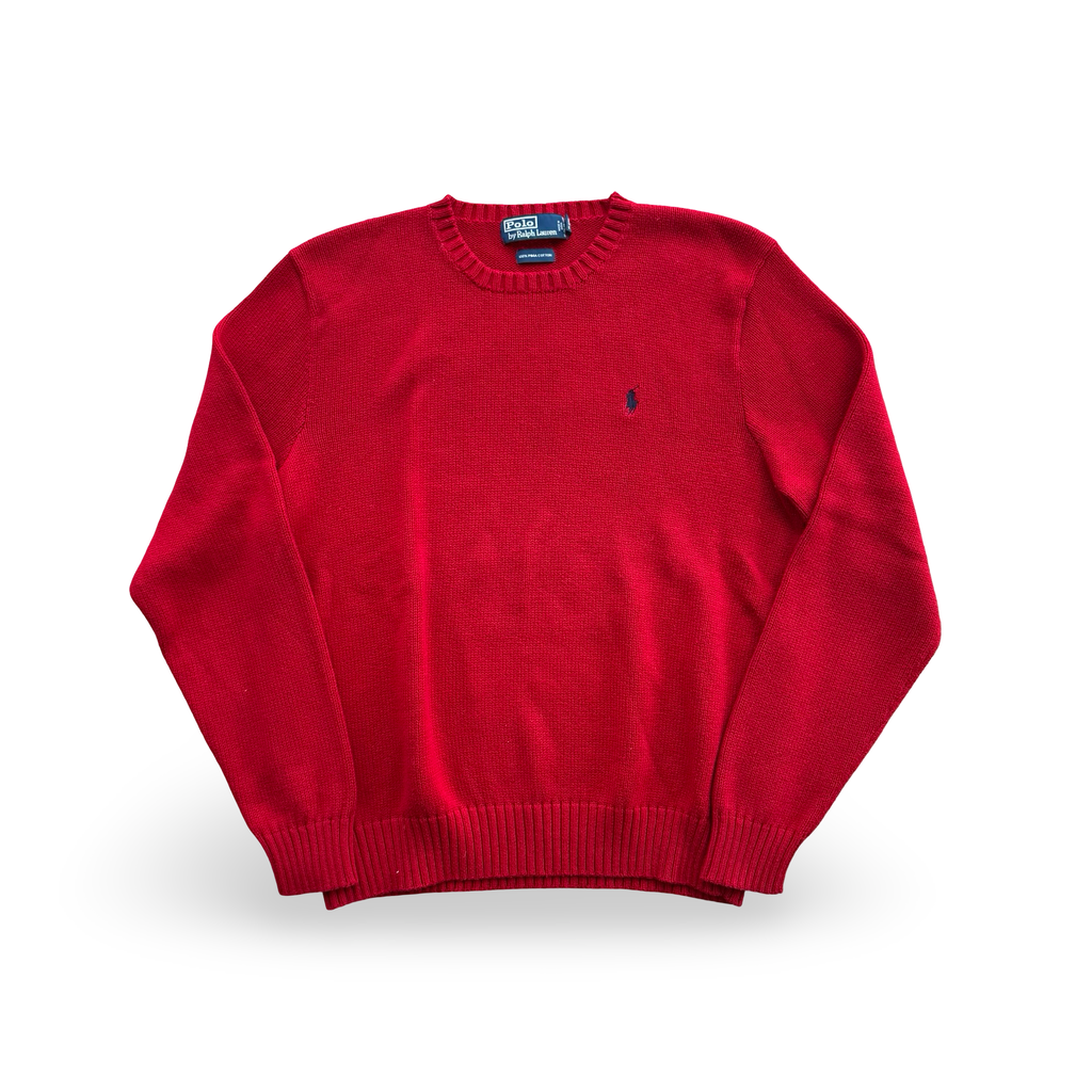 Vintage Red Ralph Lauren Knit Sweater (L)