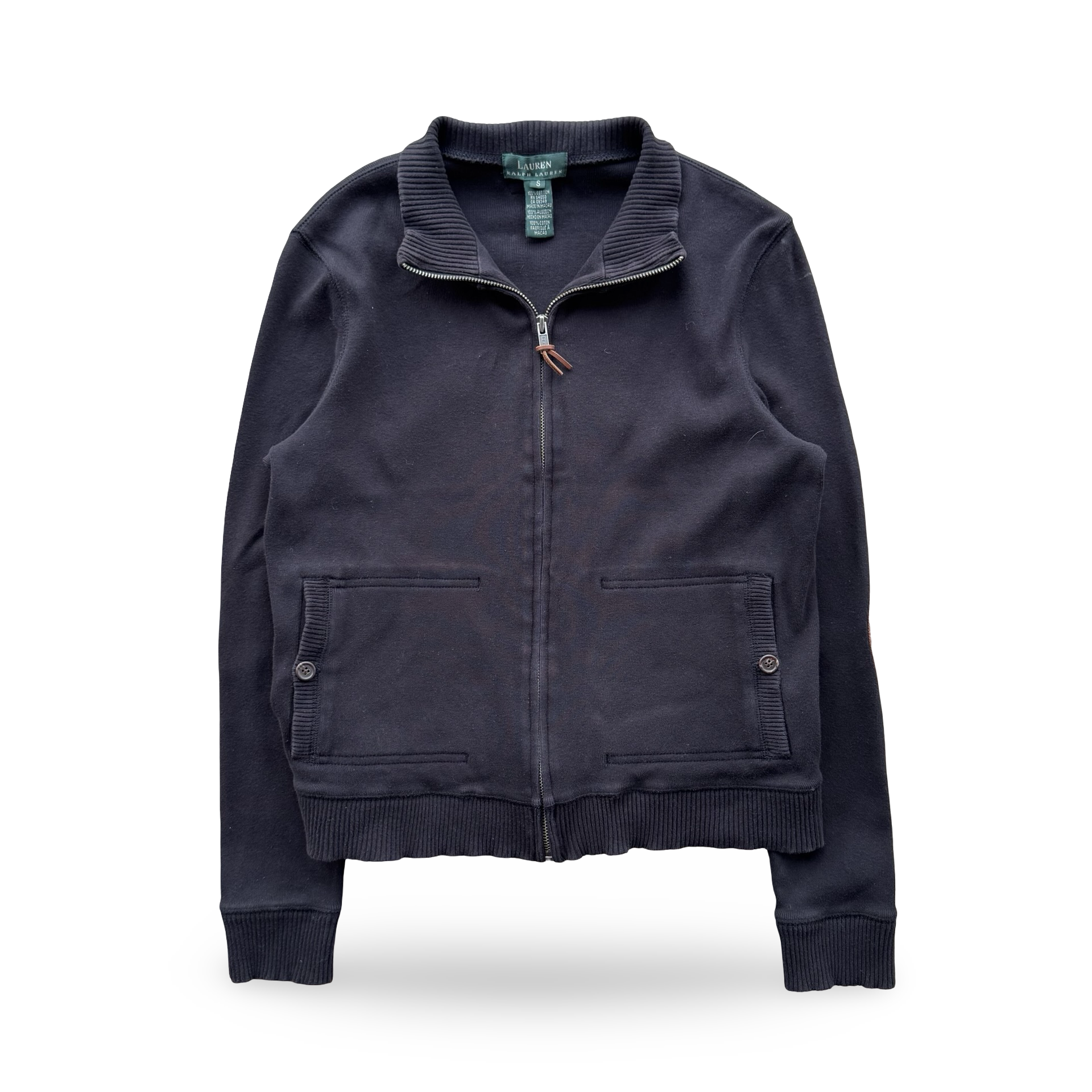 Vintage Lauren RL Black Zip Up (S)