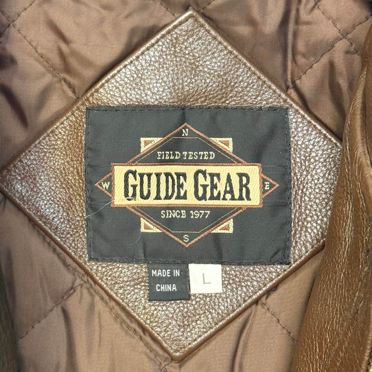 Vintage Guide Gear Leather Bomber Jacket (L)