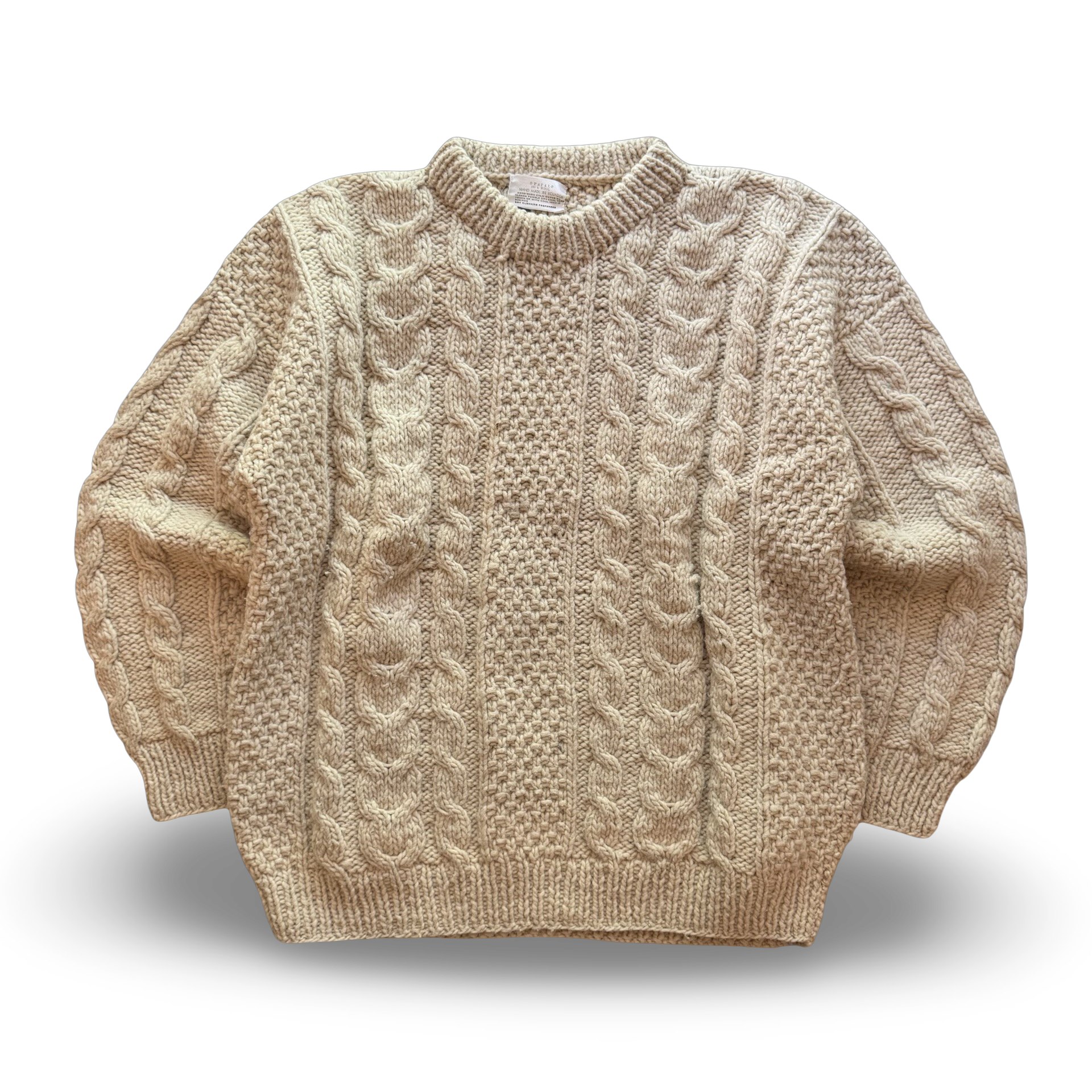 90s Otavolo Wool Cable Knit Sweater (XXL)