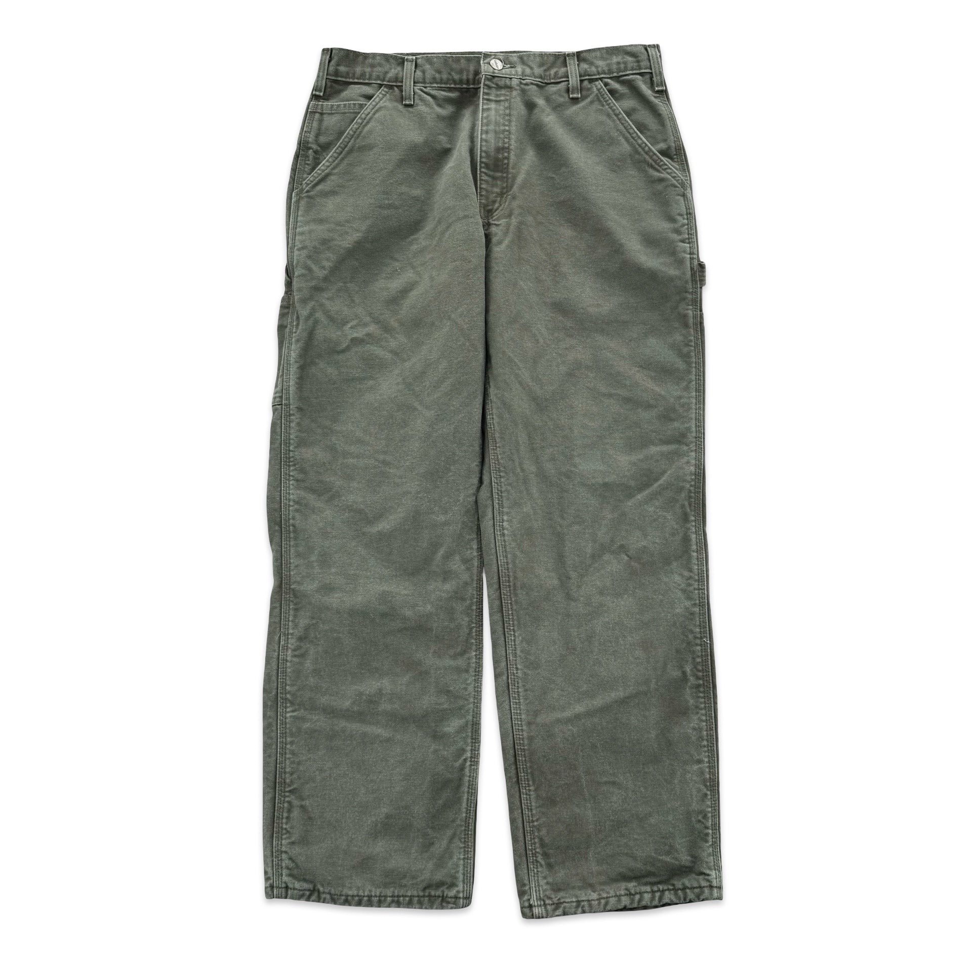 Insulated Olive Green Carhartt Carpenter Pants (34x30)