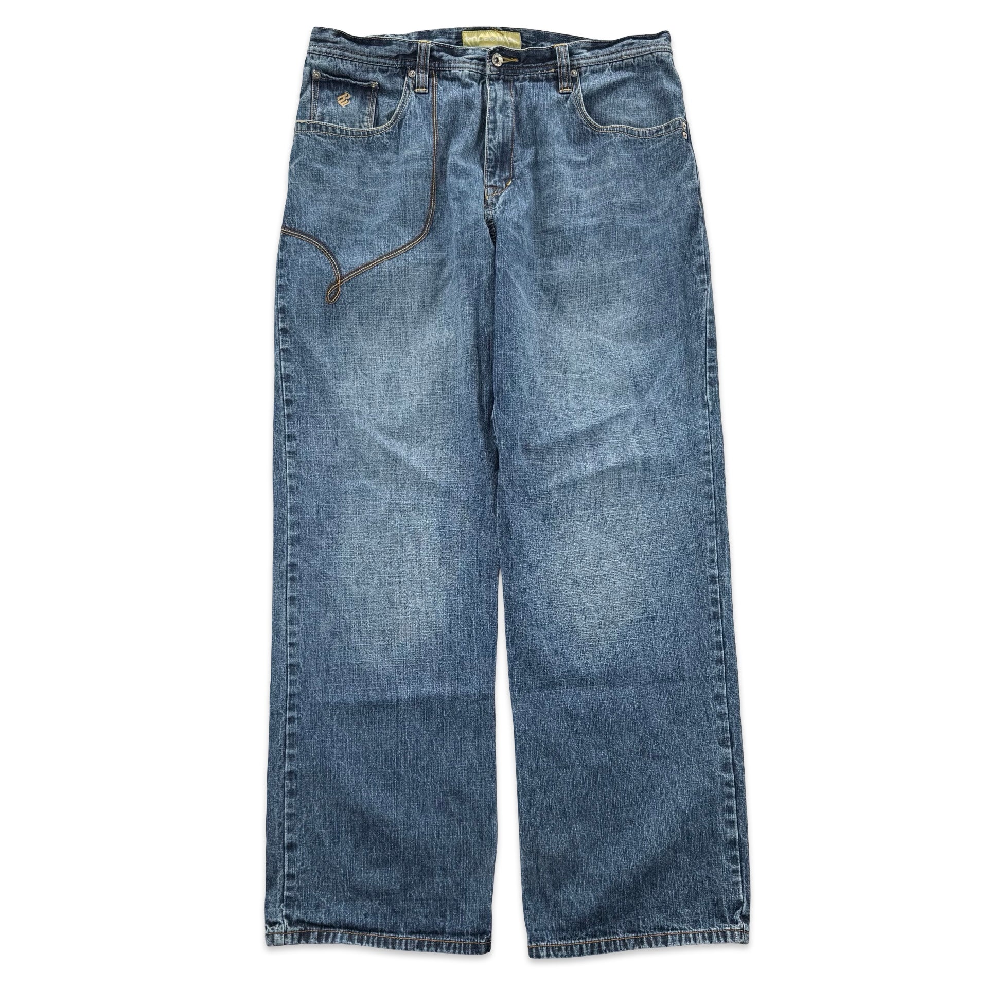 2000s Rocawear Embroidered Jeans (36x33)