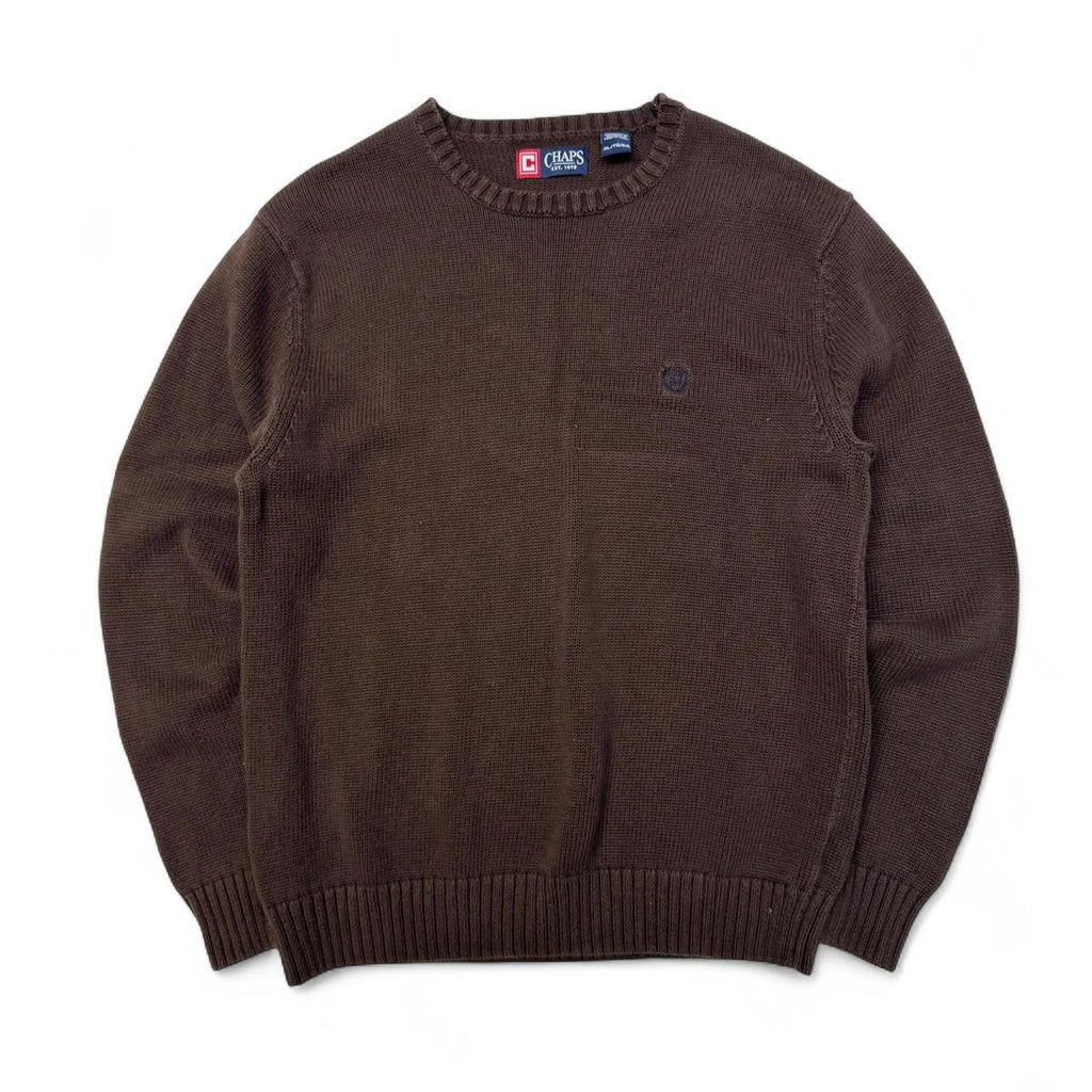 Vintage Brown Chaps Knit Sweater (XL)