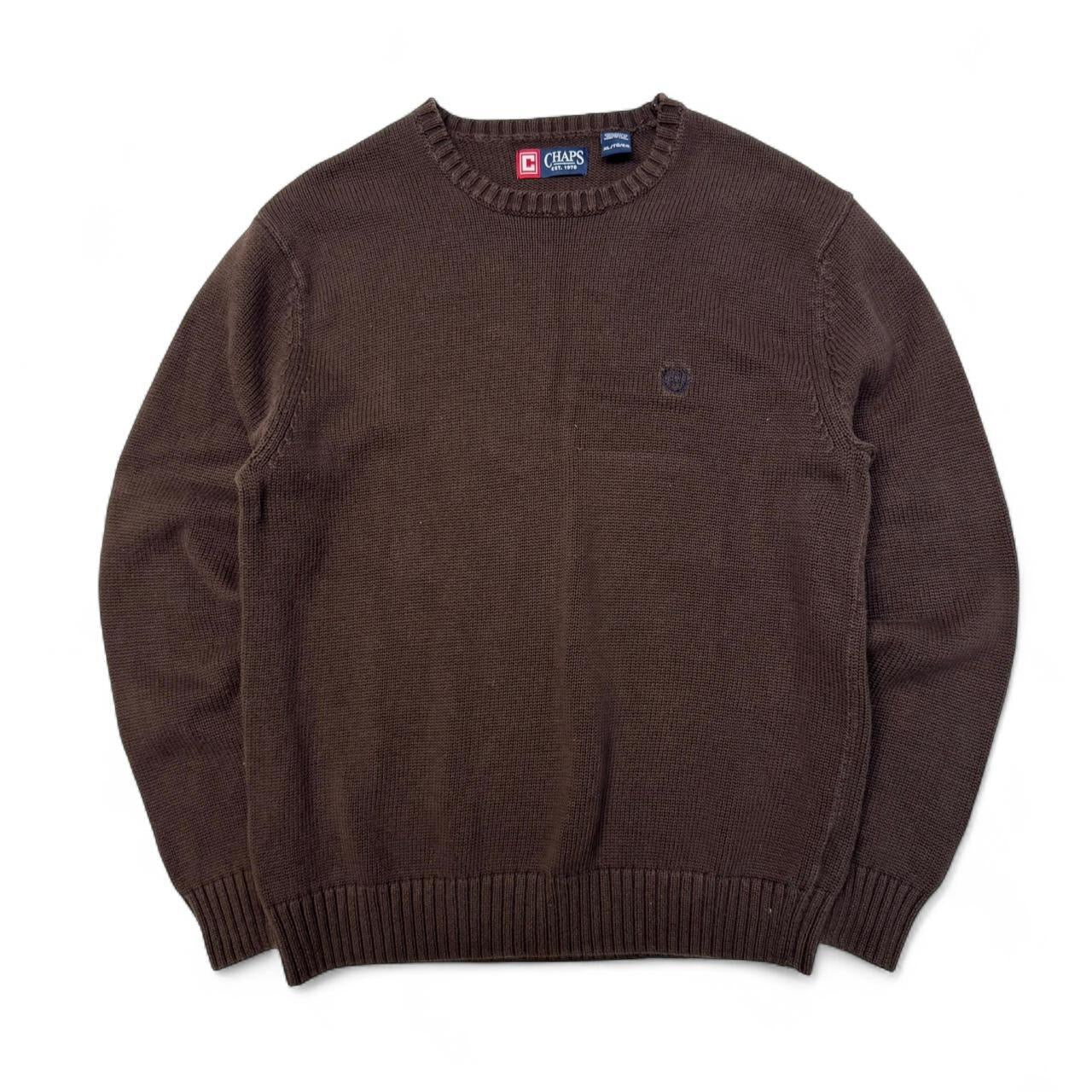 Vintage Brown Chaps Knit Sweater (XL)
