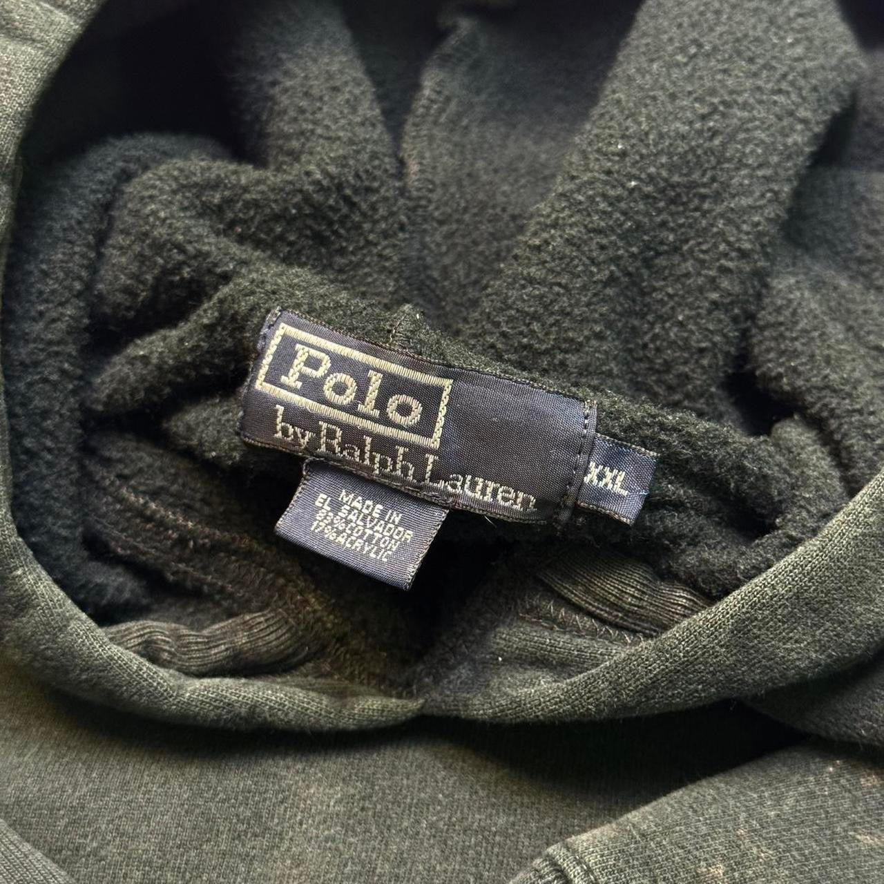 Vintage Black Polo Ralph Lauren Hoodie (XXl)