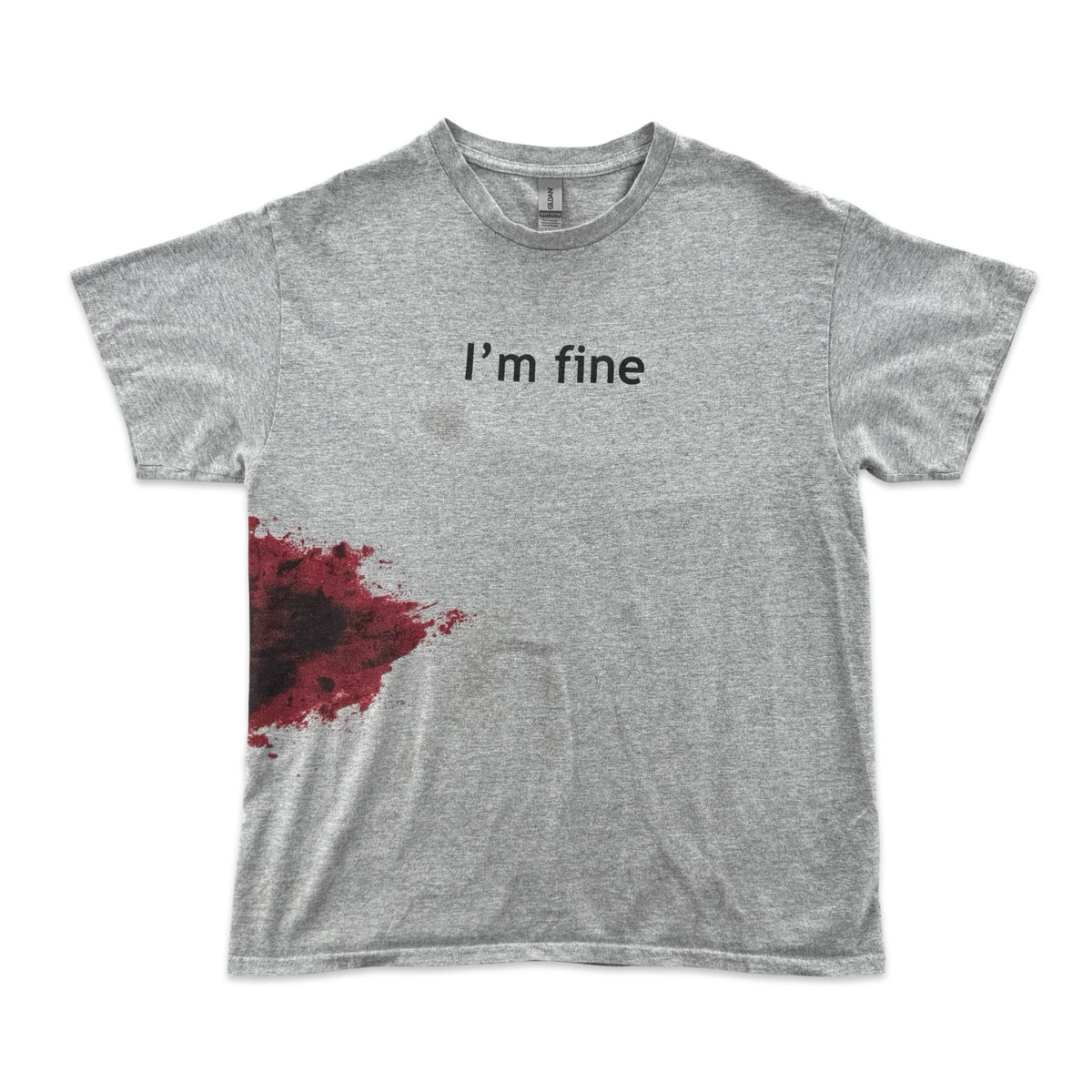 Grey “I’m Fine” Gag Tee (L)