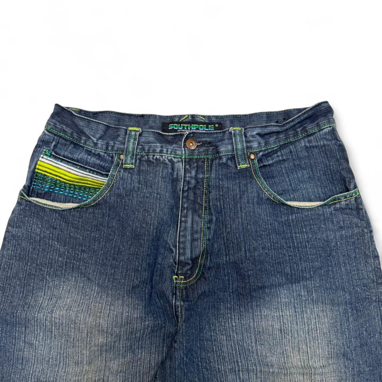 2000s Southpole Embroidered Baggy Jeans (34x32)