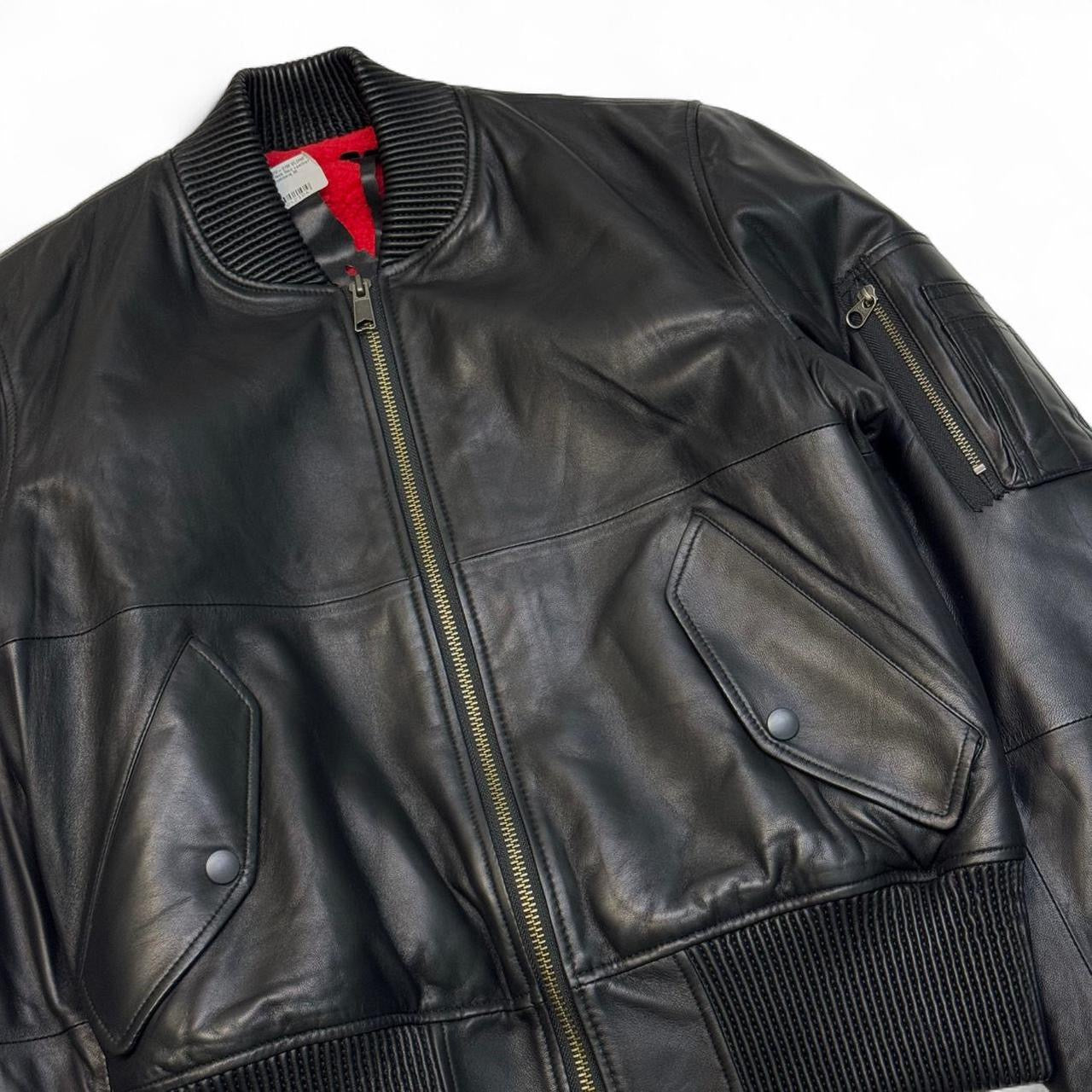 VLONE F/W 2019 Unreleased Runway Sheep Skin Leather Bomber Jacket (M)