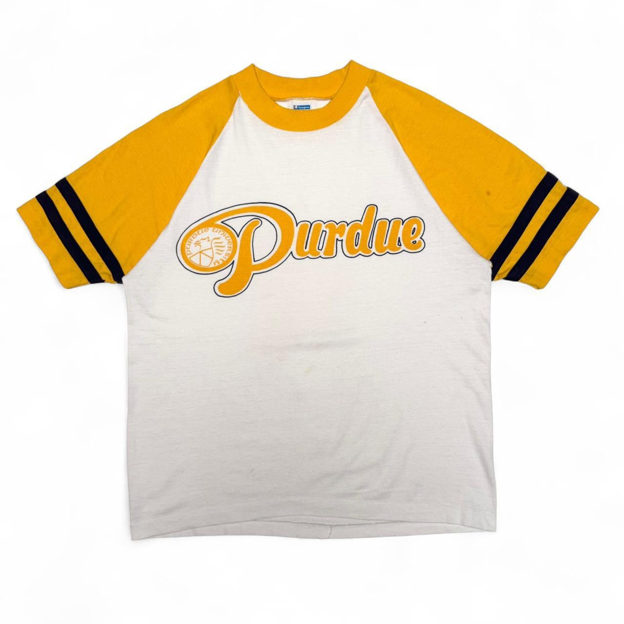 1970s Purdue Collegiate Raglan Cut Tee (L)