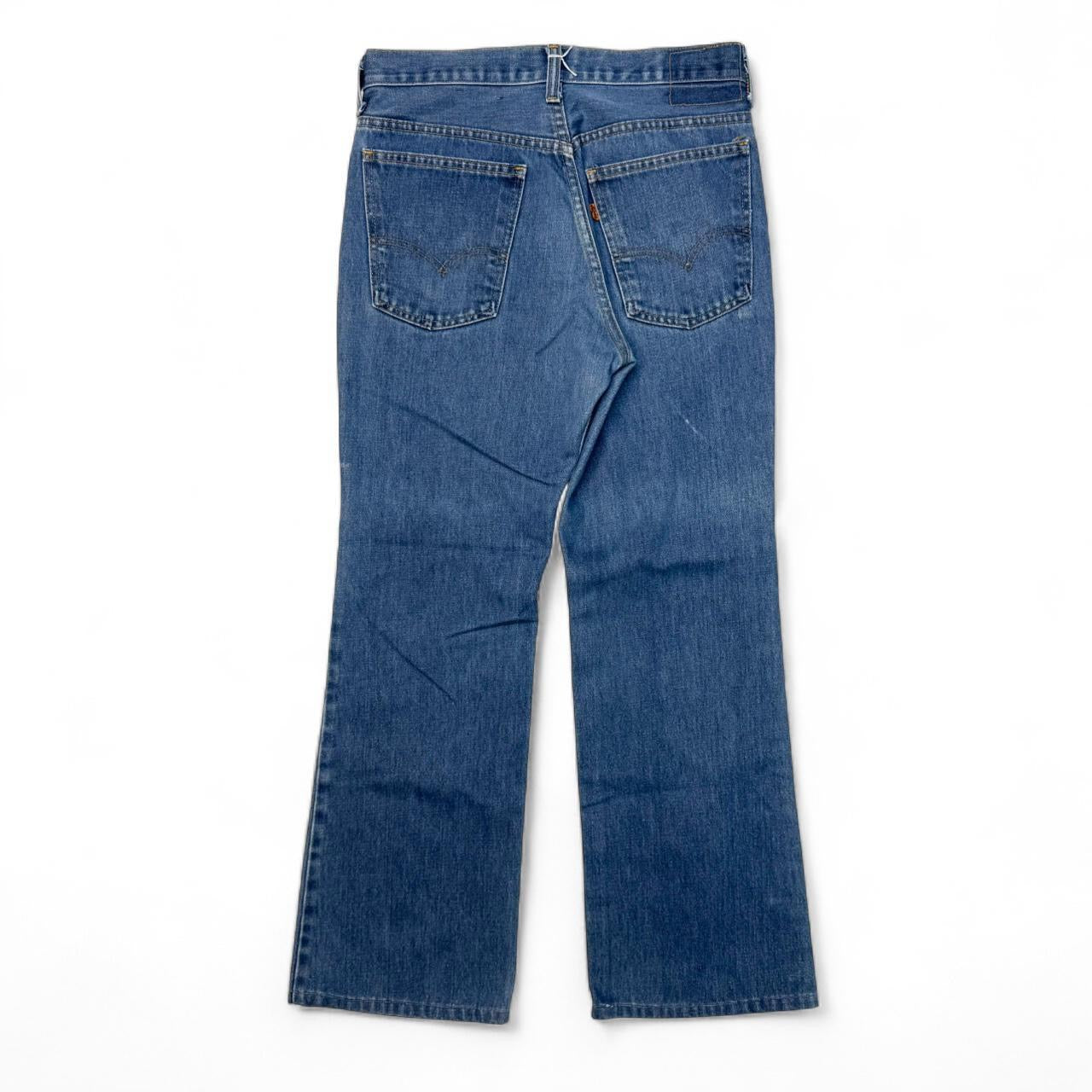 1970s Orange Tab Bootcut Jeans (32x28)
