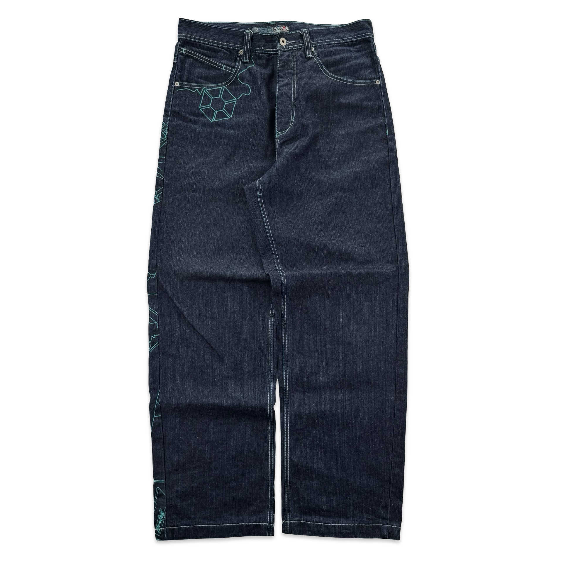 2000s Southpole Embroidered Jeans (34x33)