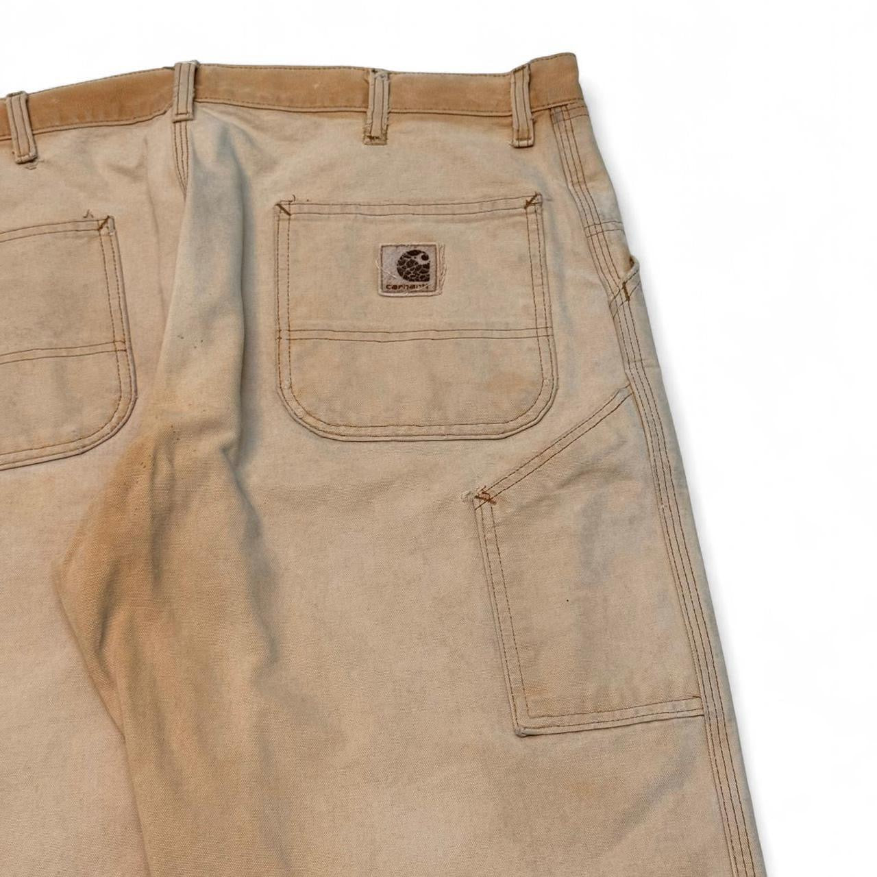 Vintage Sun Faded Tan Carhartt Carpenters (40x30)