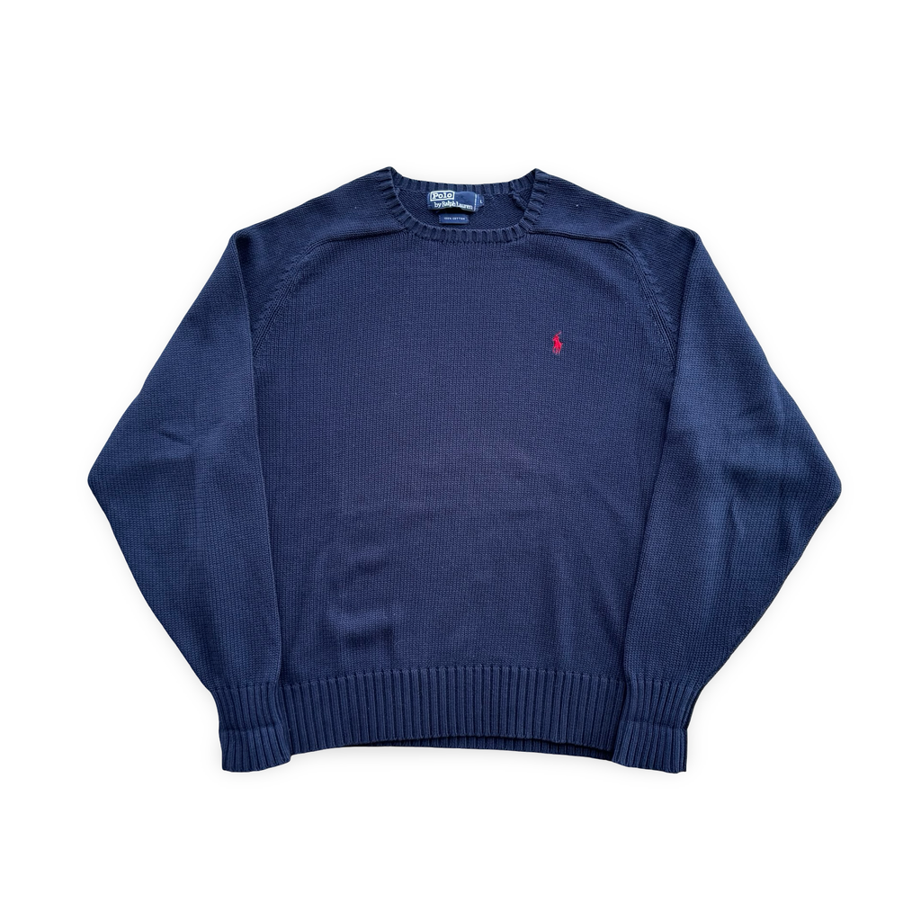 Vintage Navy Ralph Lauren Knit Sweater (L)