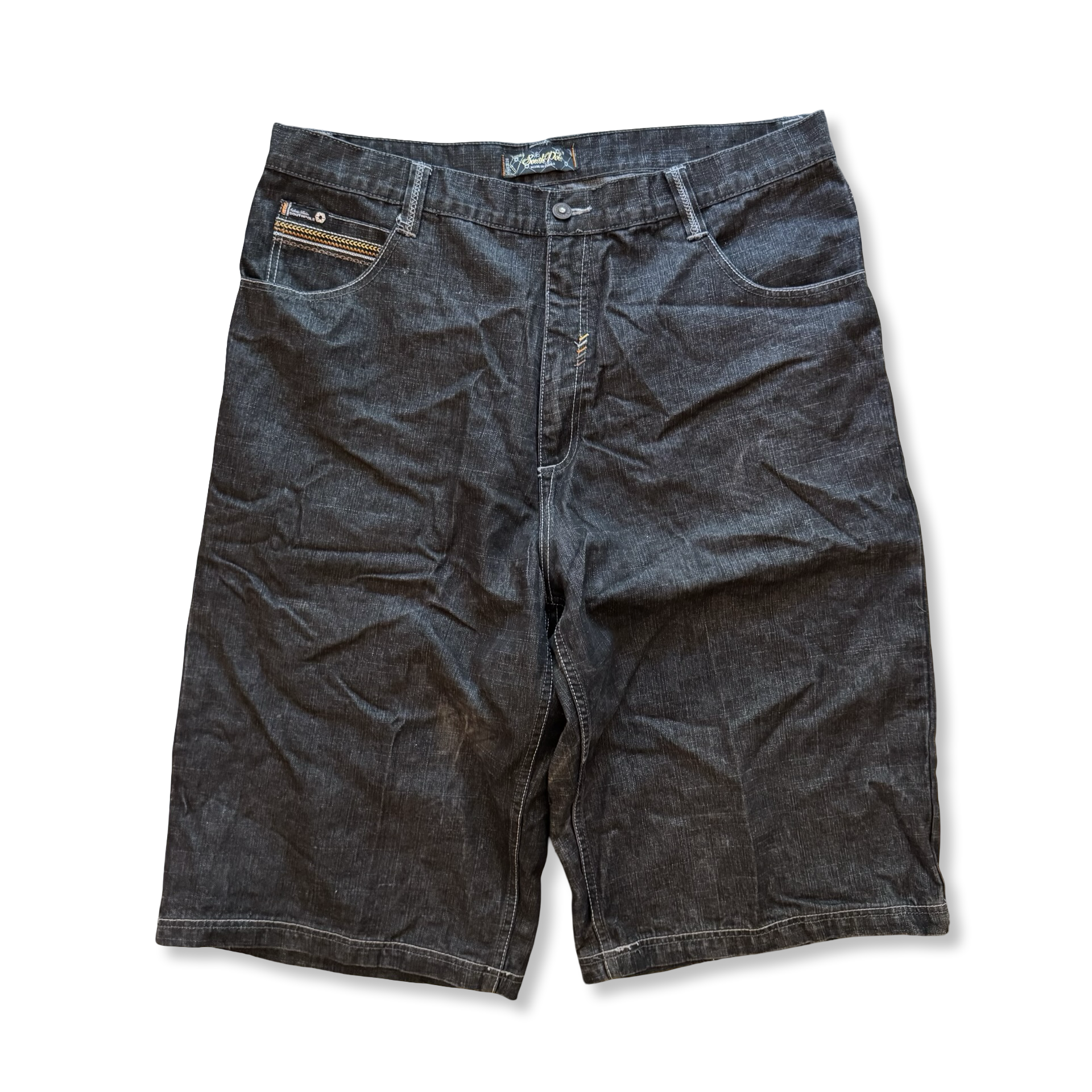 2000s Embroidered Southpole Jorts (42)
