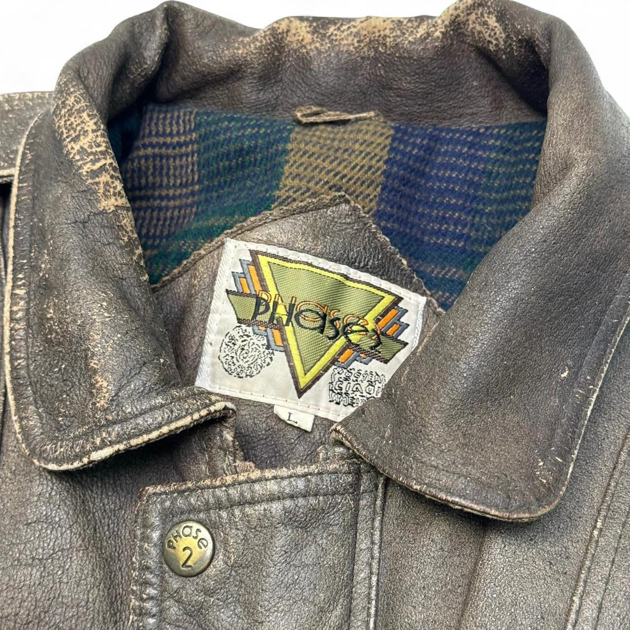 Vintage Phase 2 Brown Leather Jacket (L)