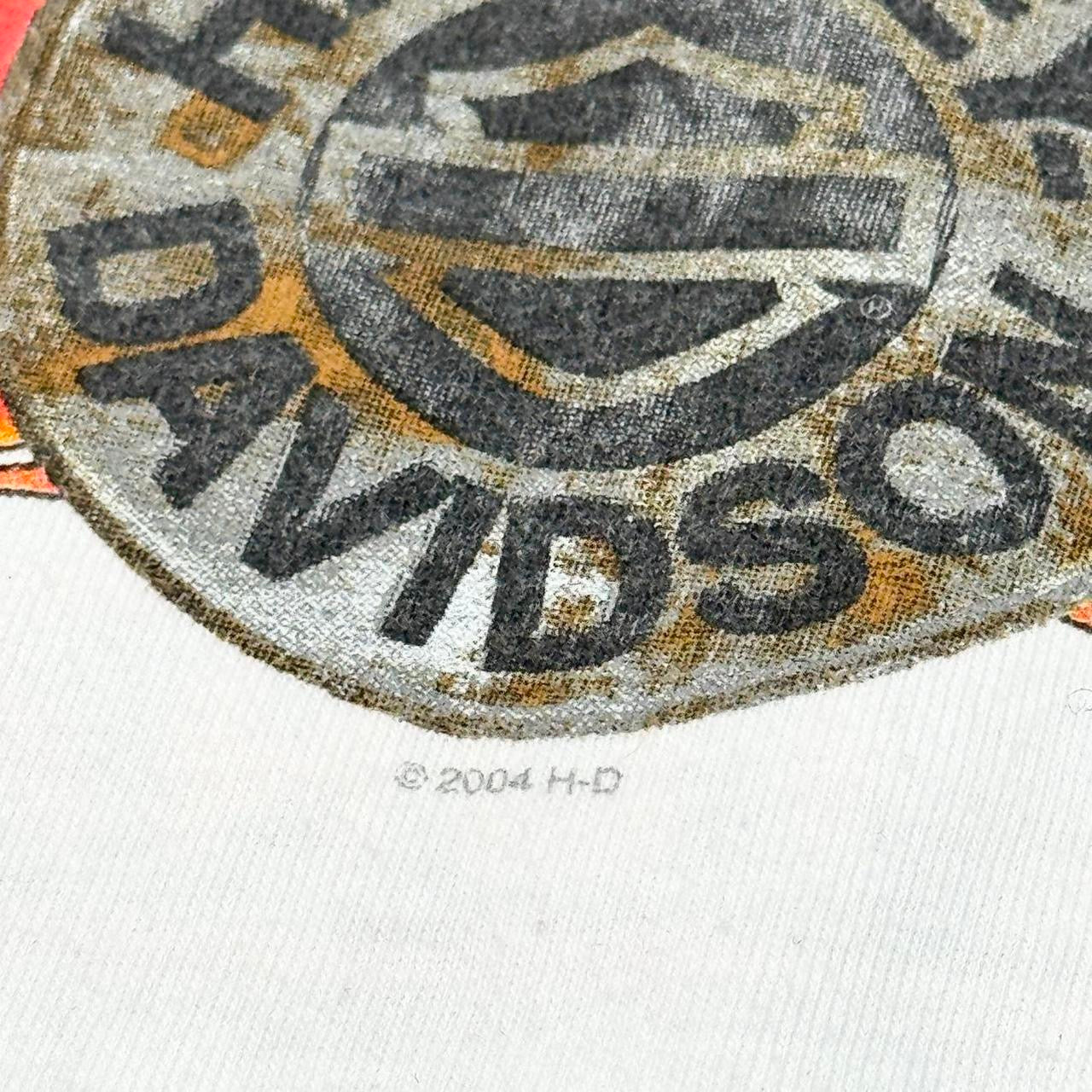 Vintage St. Joe’s White Harley Davidson Flame Sleeve (XL)
