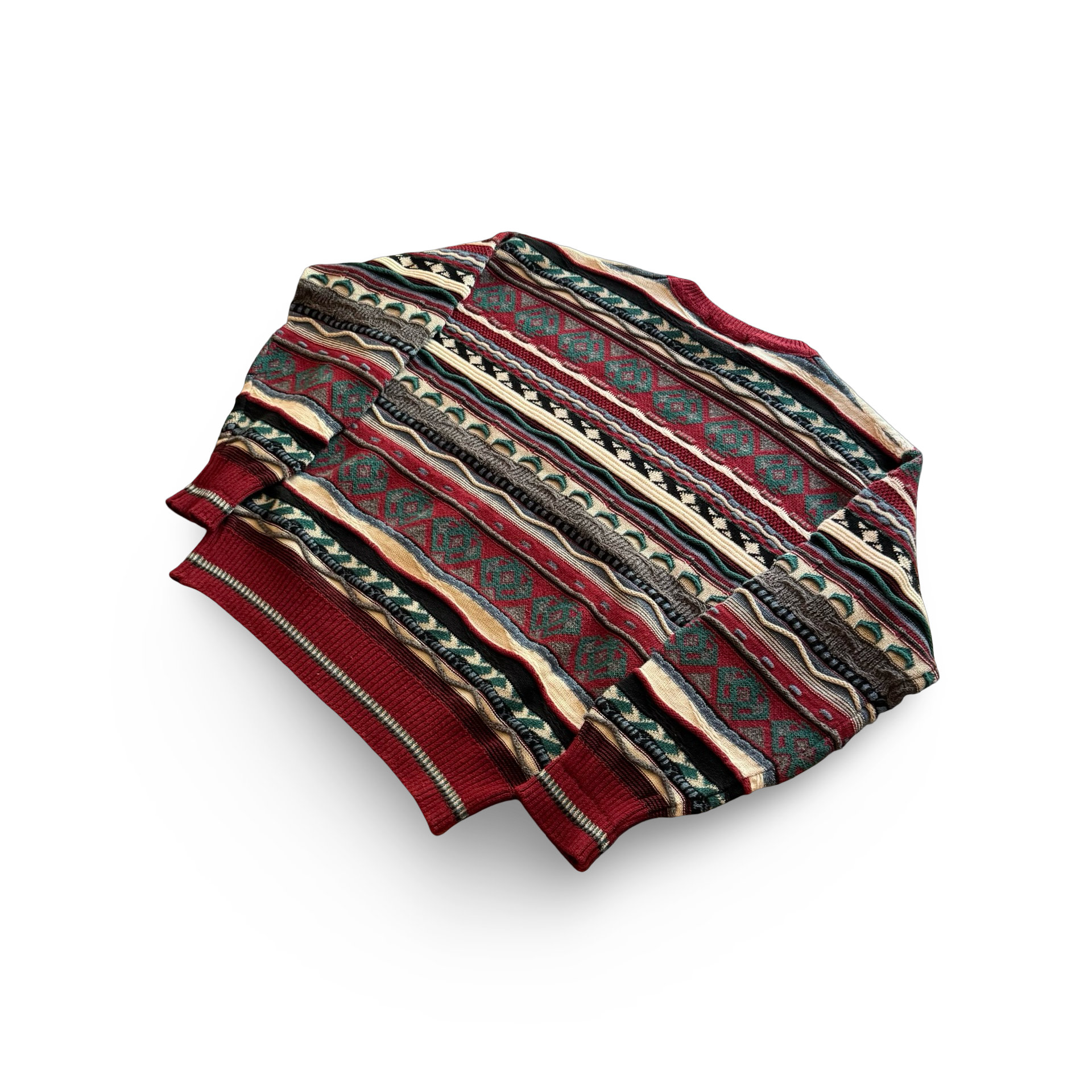 90s J.T. Beckett 3D Knit Sweater (L)