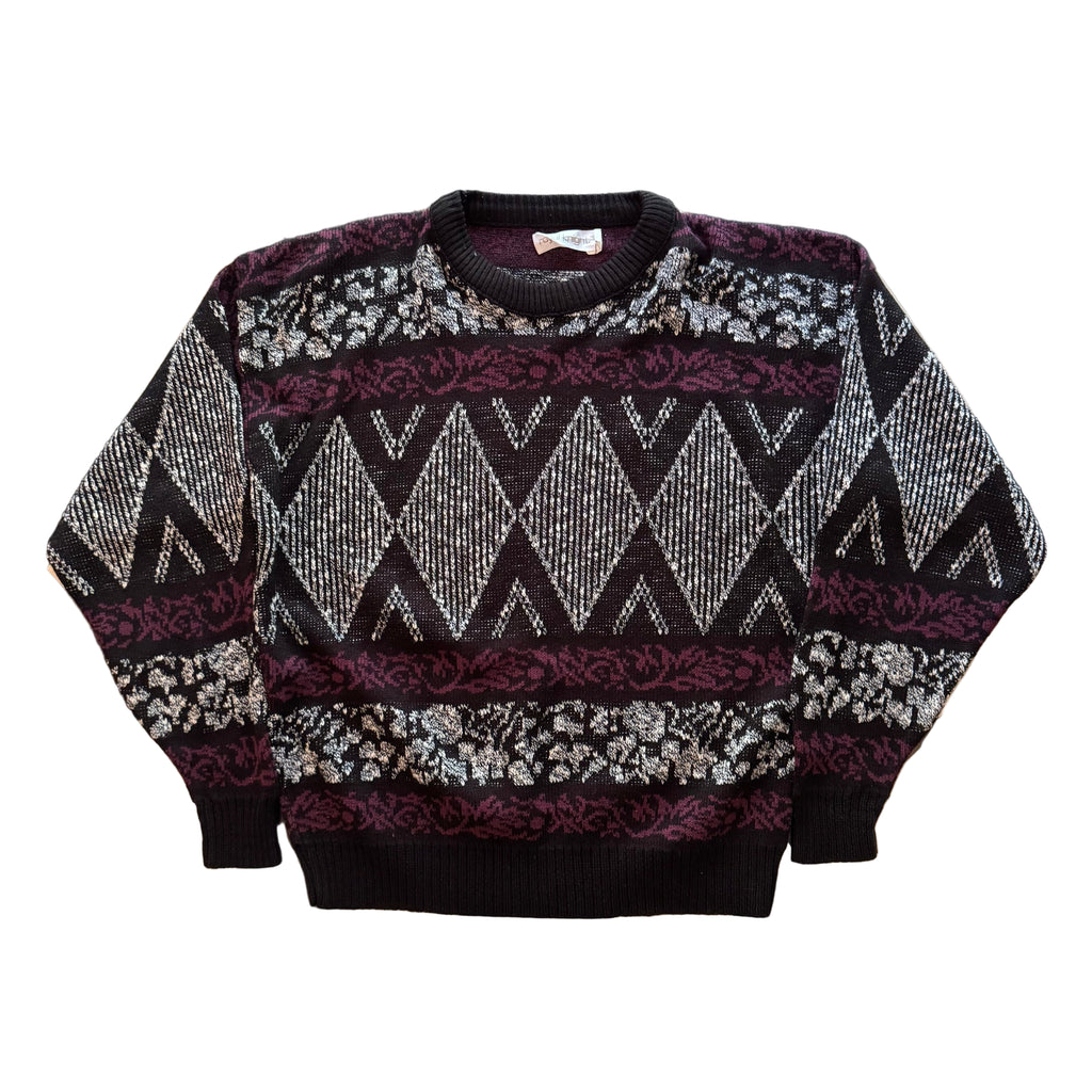 90s Royal Knight Knit Sweater (L)