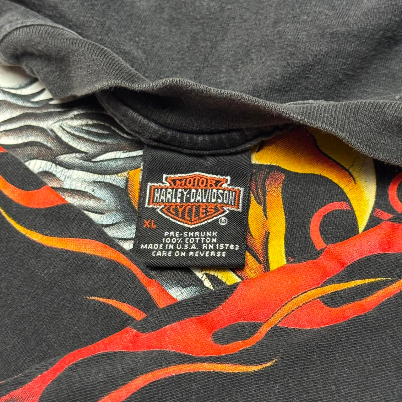 1998 Harley Davidson Screaming Eagle Flame Sleeve Long Sleeve (XL)