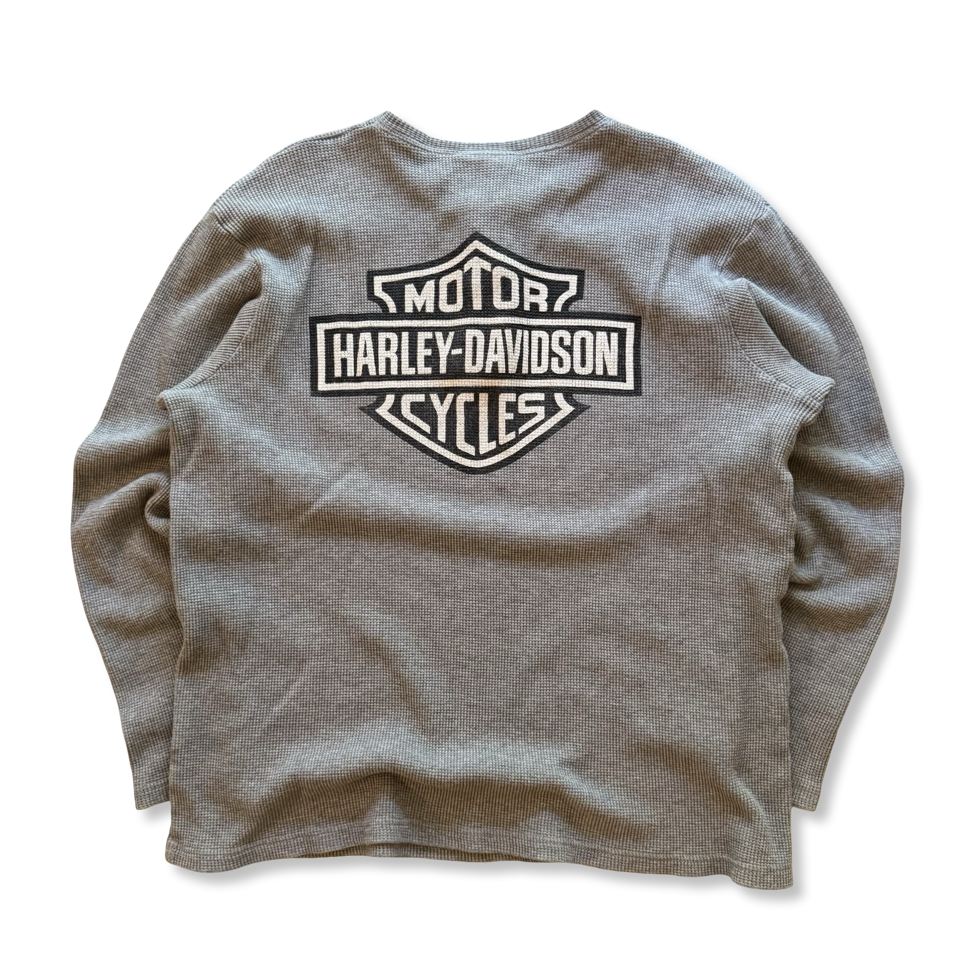 90s Harley Davidson 3/4 Sleeve Hemley Thermal Shirt (L)