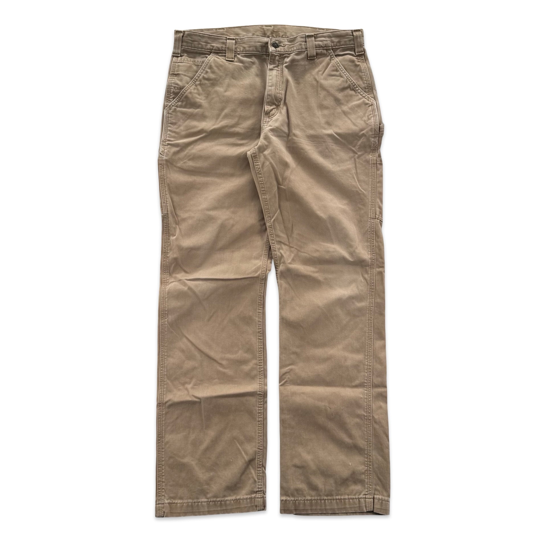 Tan Carhartt Relaxed Fit Carpenter Pants (36x32)