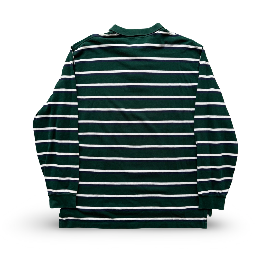 Vintage Striped Long Sleeve Polo (XXL)