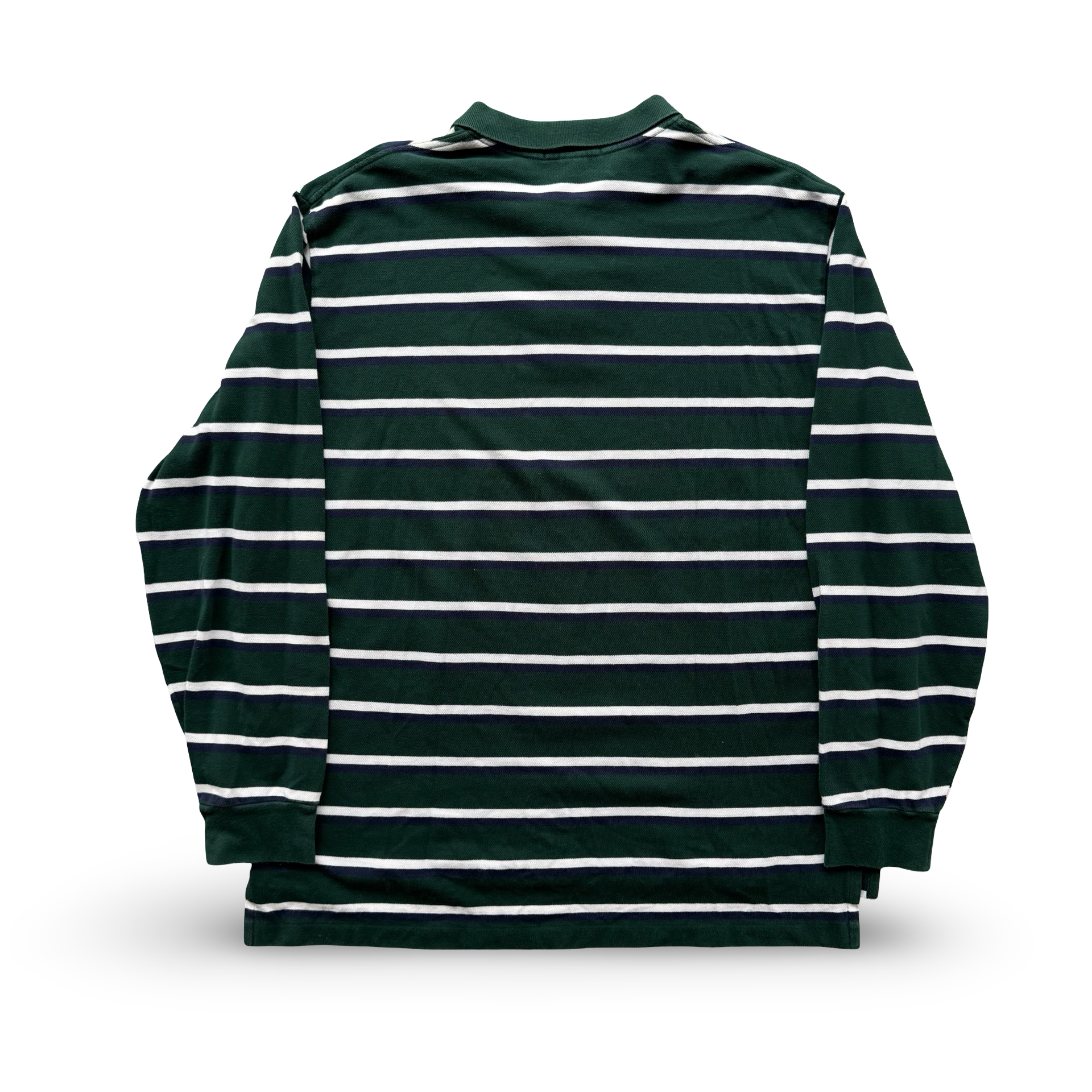 Vintage Striped Long Sleeve Polo (XXL)