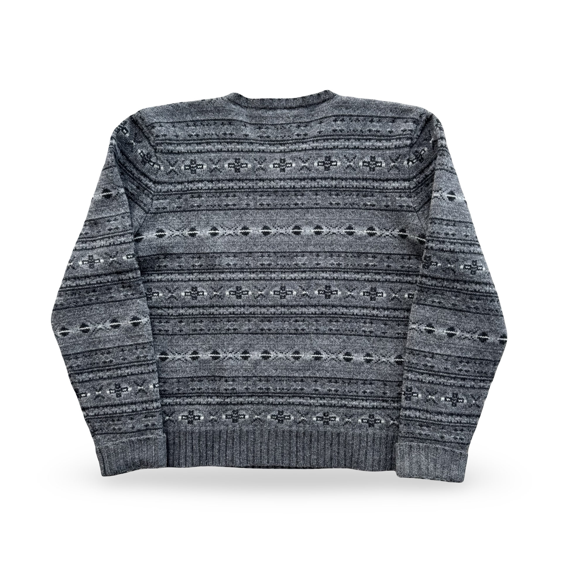 Vintage Grey Ralph Lauren Lambs Wool Knit Sweater (XL)