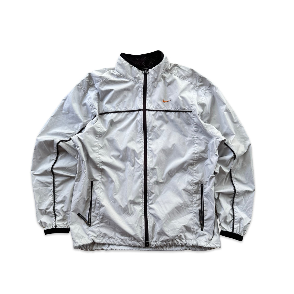 90s Silver Nike Track Jacket (L)