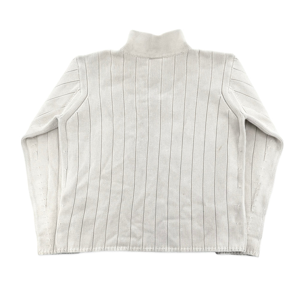 Vintage White Polo Jeans Co Knit Quarter Zip (XL)