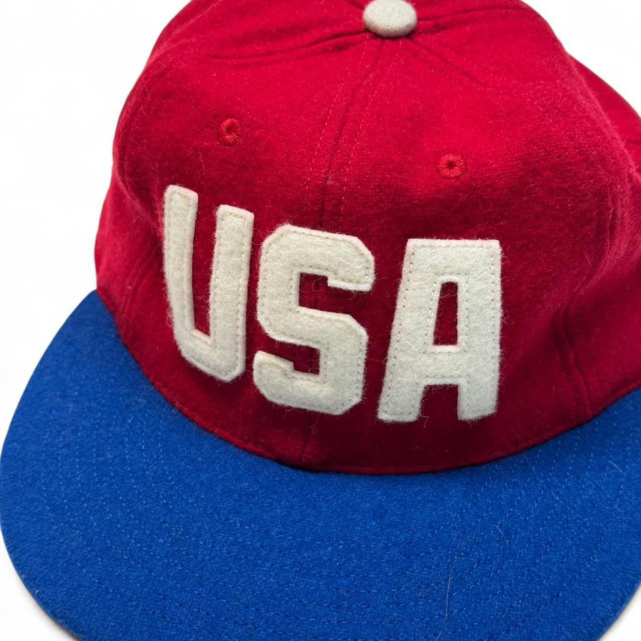 Vintage Ebbets Field Flannels USA Olympics Fitted Hat (7 1/4)