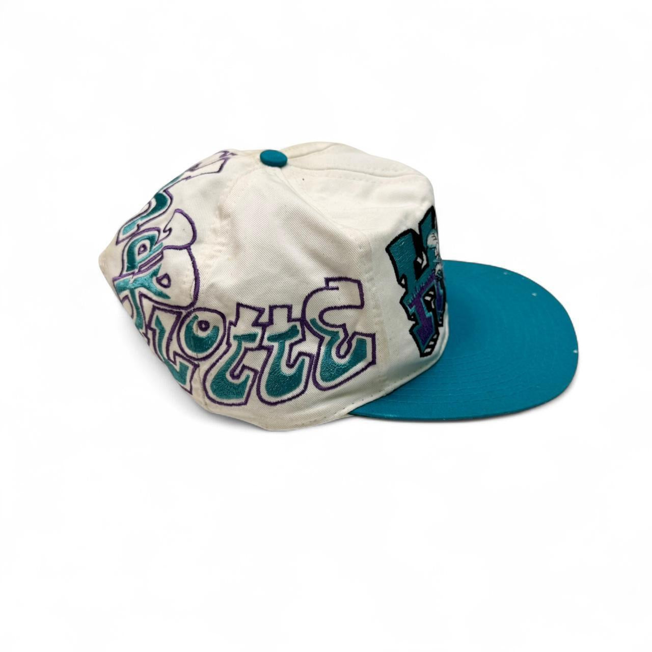 90s Charlotte Hornets Graffiti Drew Pearson Hat