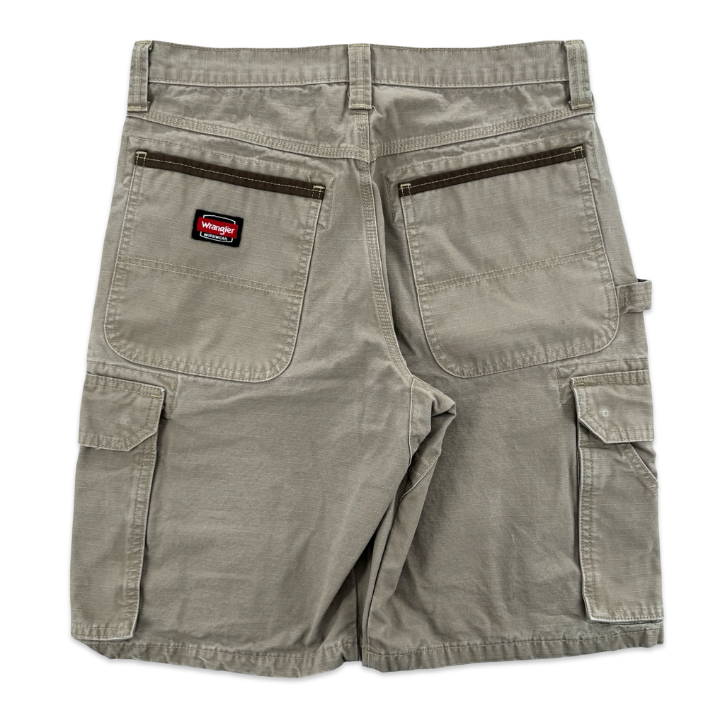 Tan Wrangler Riggs Cargo Shorts (32)