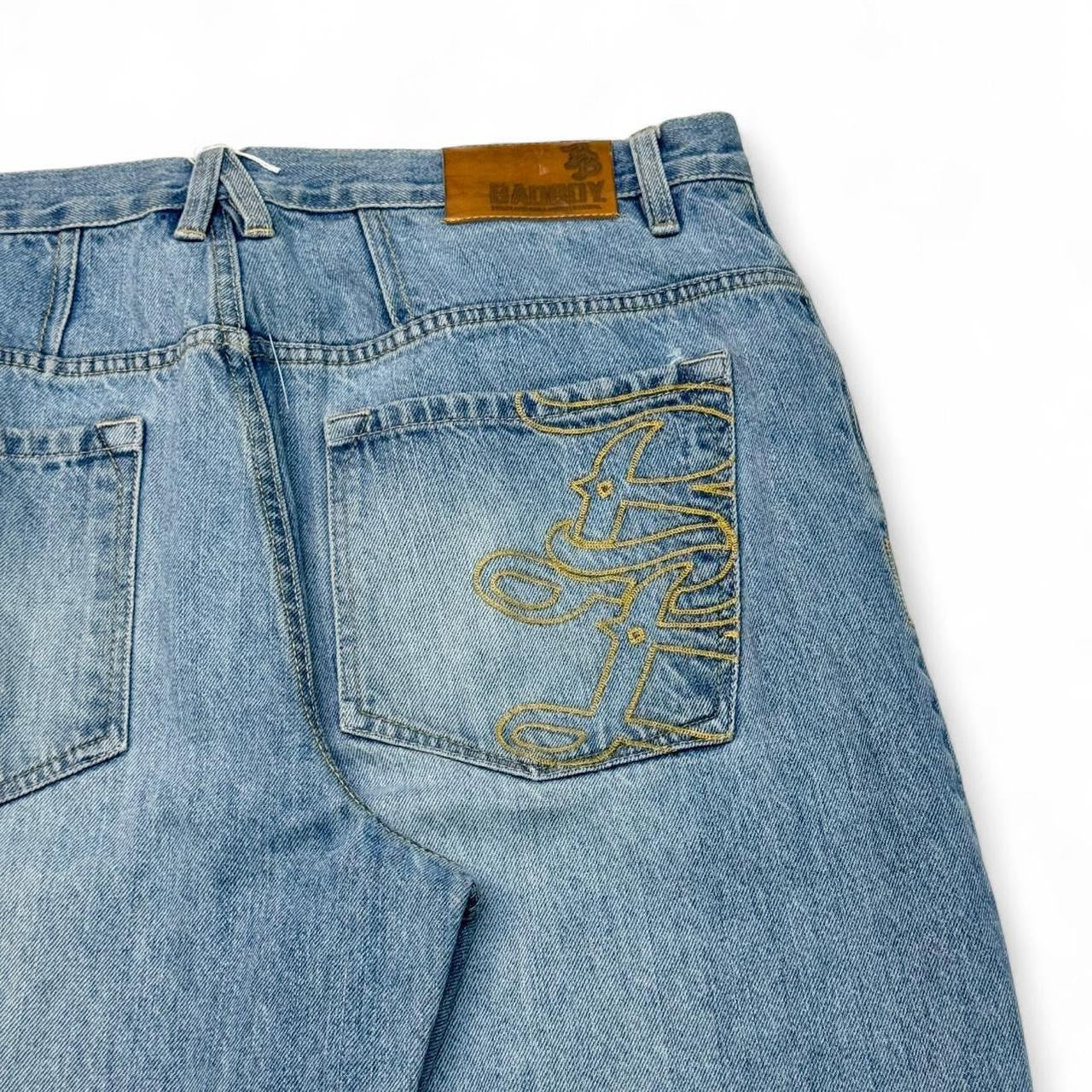 2000s Bad Boy Denim Embroidered Jeans (36x30