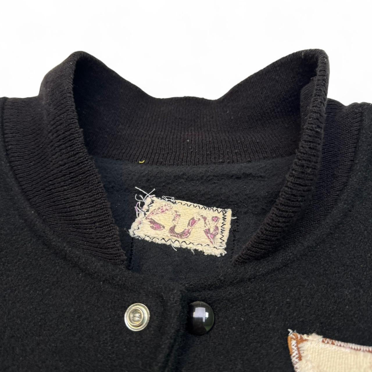 Custom Threat Gala Black Graffiti Logo Bomber Jacket (XXL)